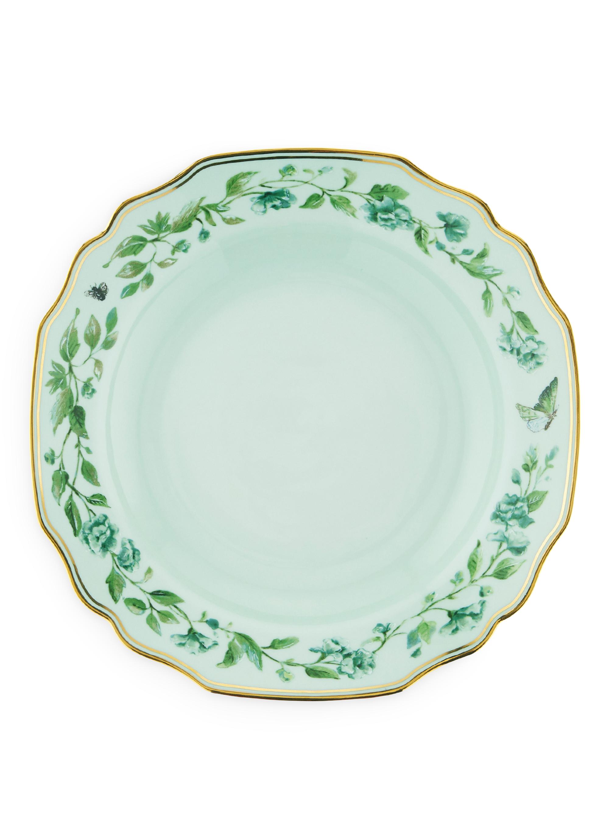 Aquazzura Secret Garden 2-Piece Soup Plate Set - Kelly Green