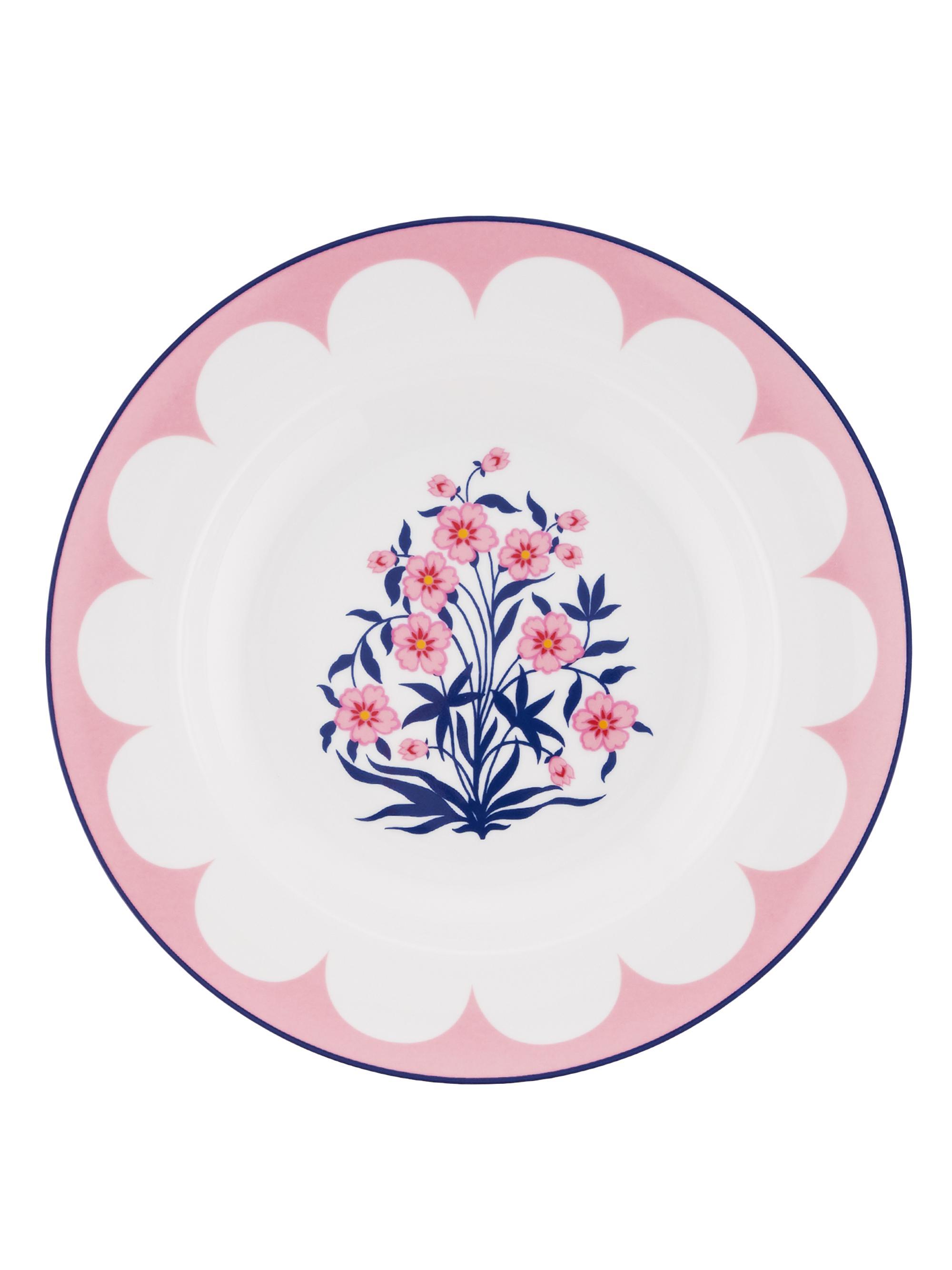 Aquazzura Jaipur 2-Piece Soup Plate Set - Pink Blue