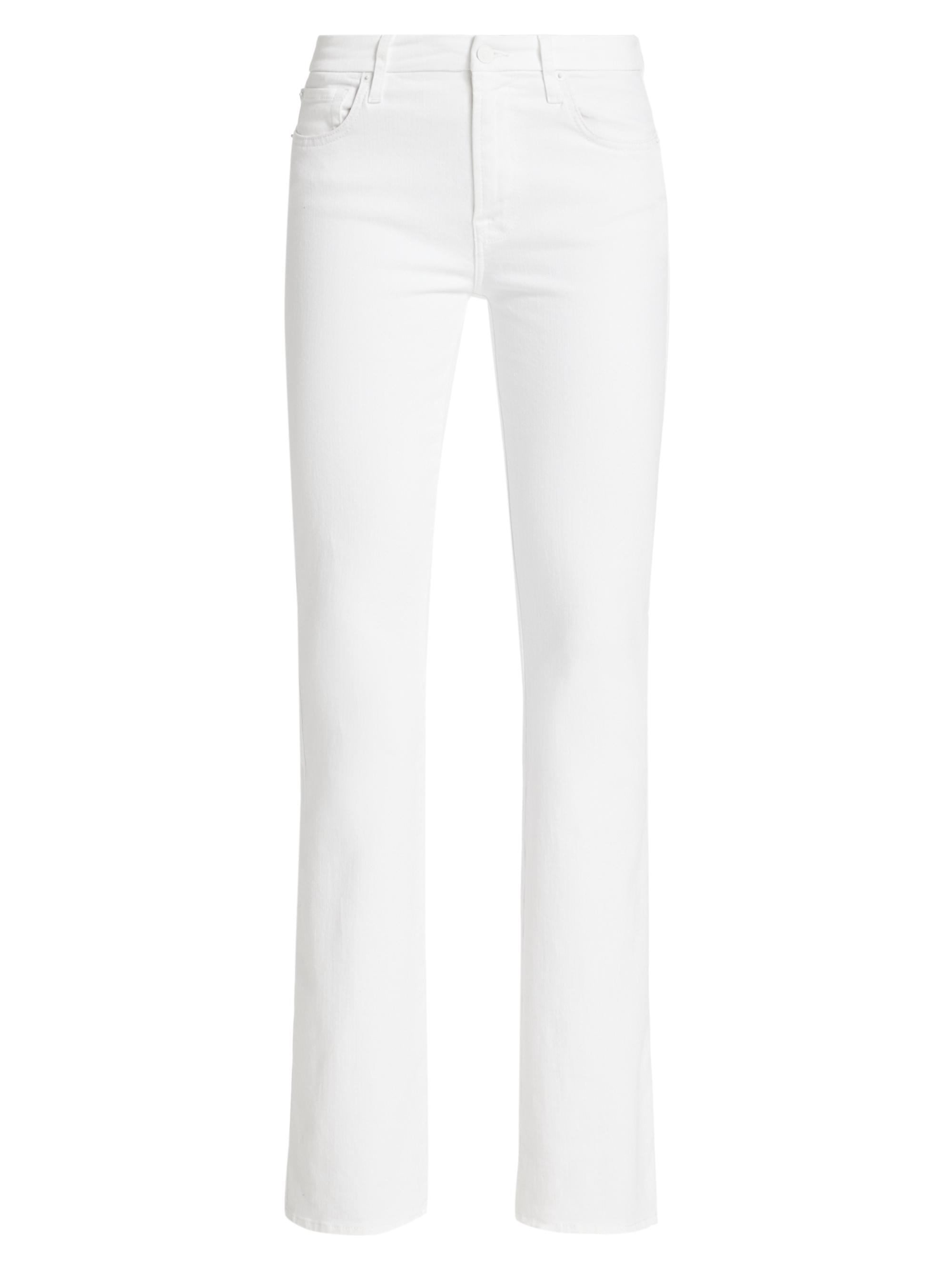 7 For All Mankind Women's Kimmie Mid-Rise Stretch Boot-Cut Jeans - Clean White
