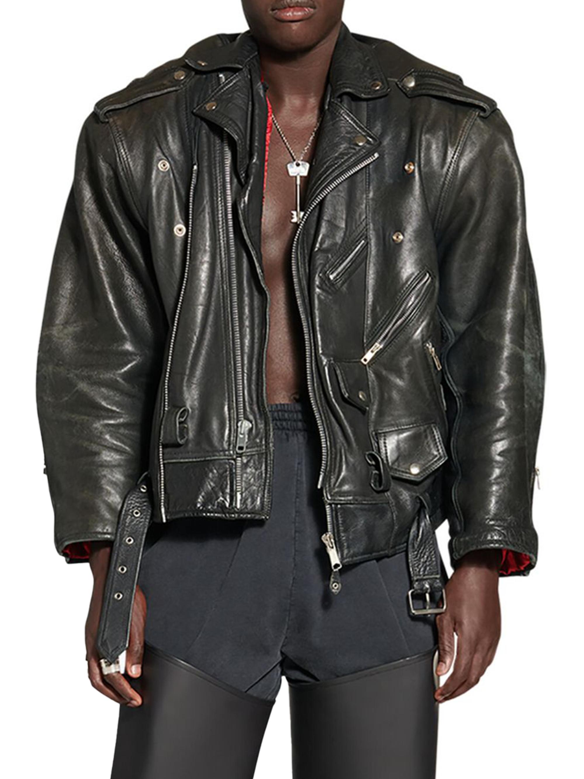 Balenciaga Upcycled Biker Jacket | Saks Fifth Avenue