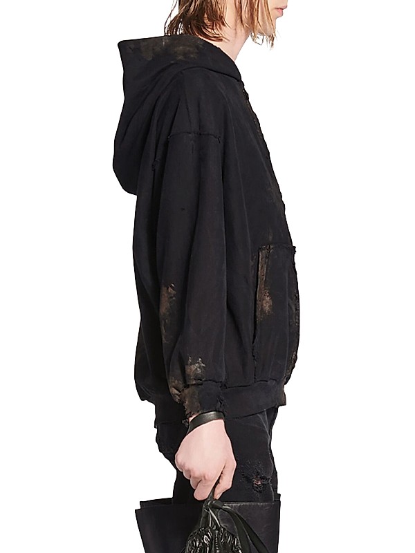 Shop Balenciaga Gaffer Zip-Up Hoodie Small Fit | Saks Fifth Shop Balenciaga Gaffer Zip-Up Hoodie Small Fit | Saks Fifth