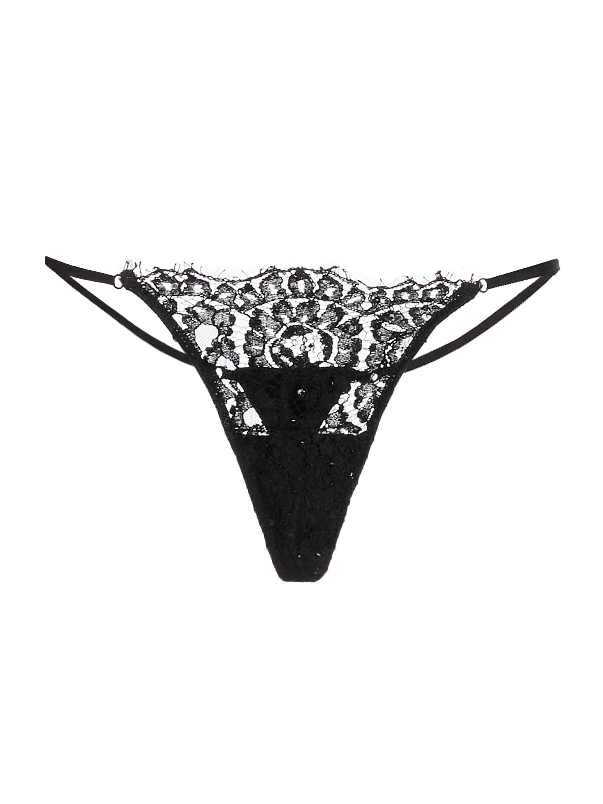 Kiki de Montparnasse Women's Beaded Lace G-String - Black