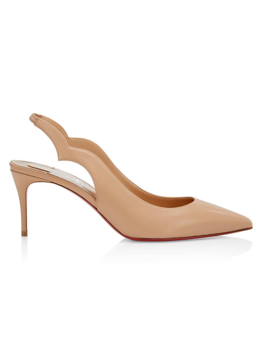 Christian Louboutin Hot Chick 70MM Leather Slingback Pumps