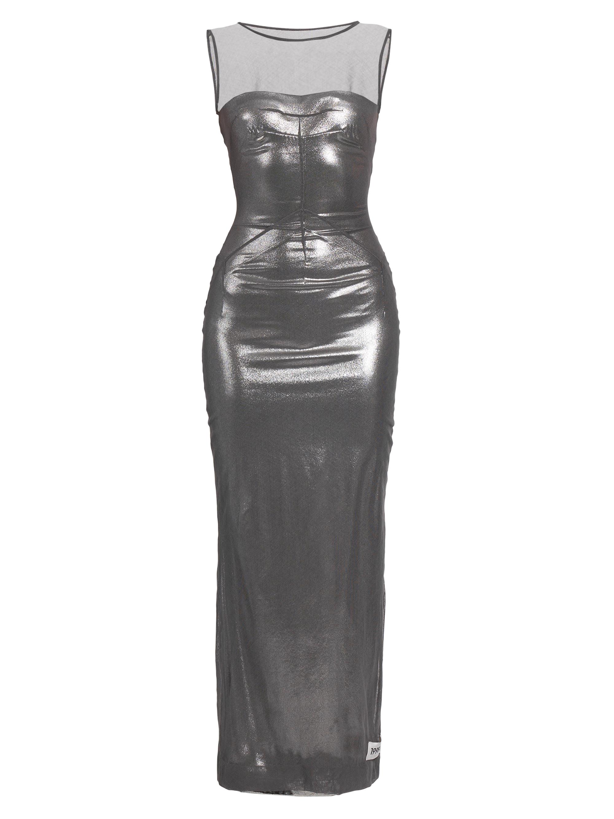 Dolce & Gabbana Women's Illusion Neck Metallic Gown - Variante Abbinata