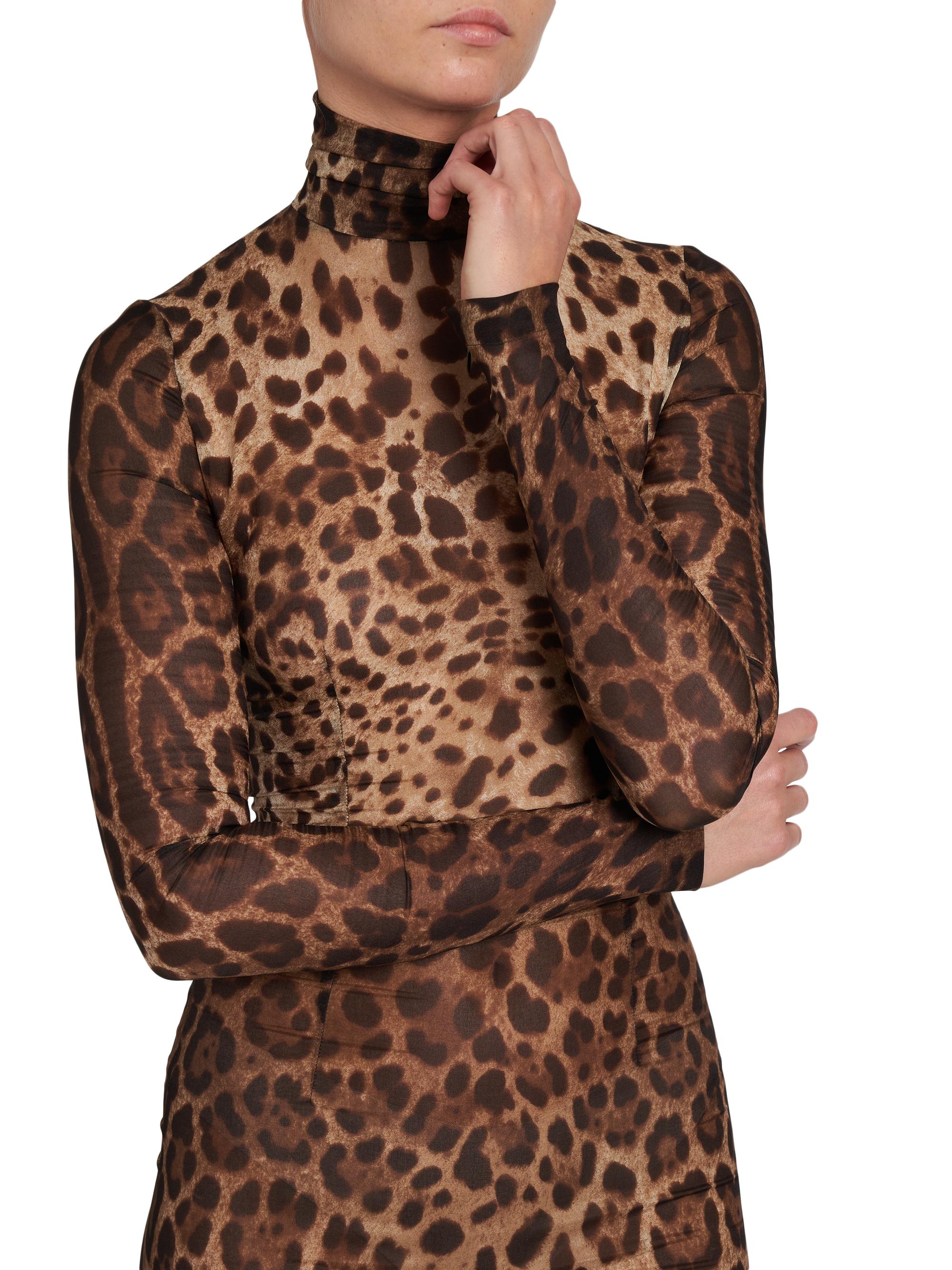 Dolce&Gabbana Cheetah-Printed Turtleneck Catsuit | Saks Fifth Avenue