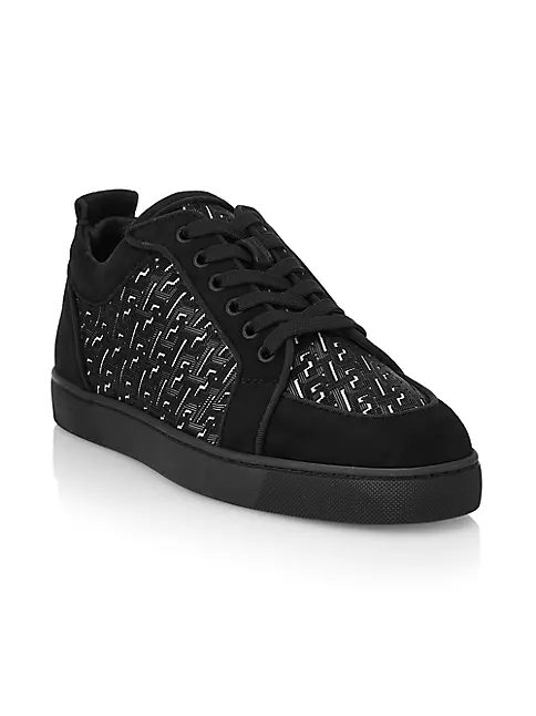 Christian Louboutin, Shoes, Mens Christian Louboutin Rantulow Orlato  Black Satin Sneaker