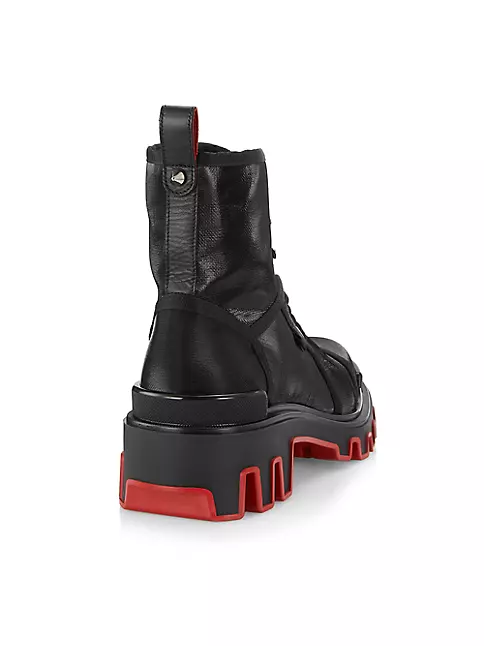 Christian Louboutin Men's Dune Buckle Boots - Black - Size 9.5