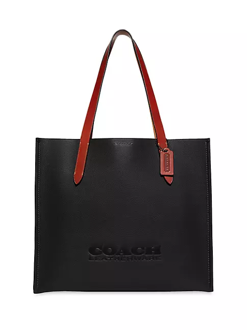 Coach Tote Crossgrain Unisex Tote Bag, Size: One Size, Black