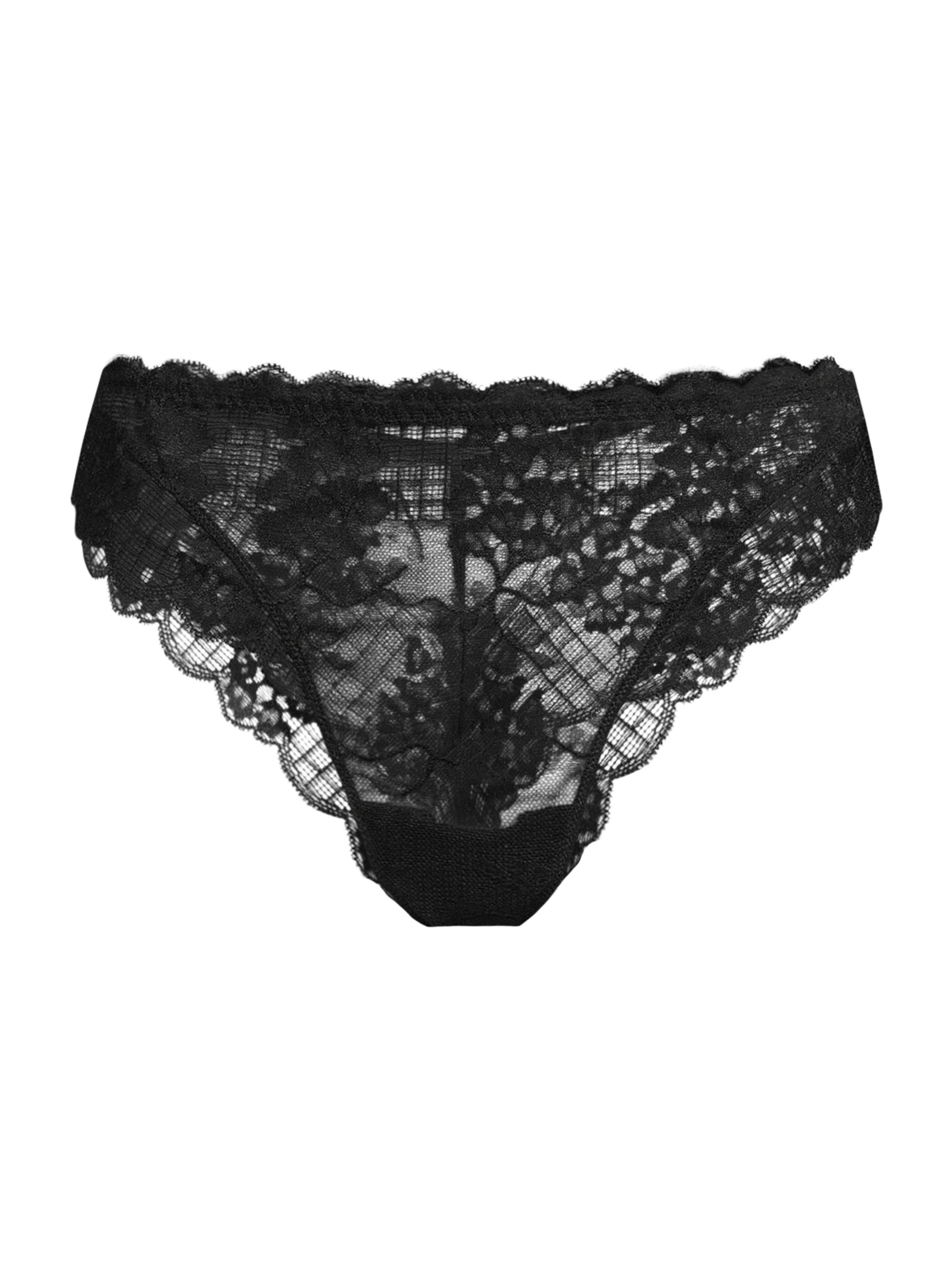 Simone Pérèle Women's Reve Tanga Floral Lace Briefs - Black