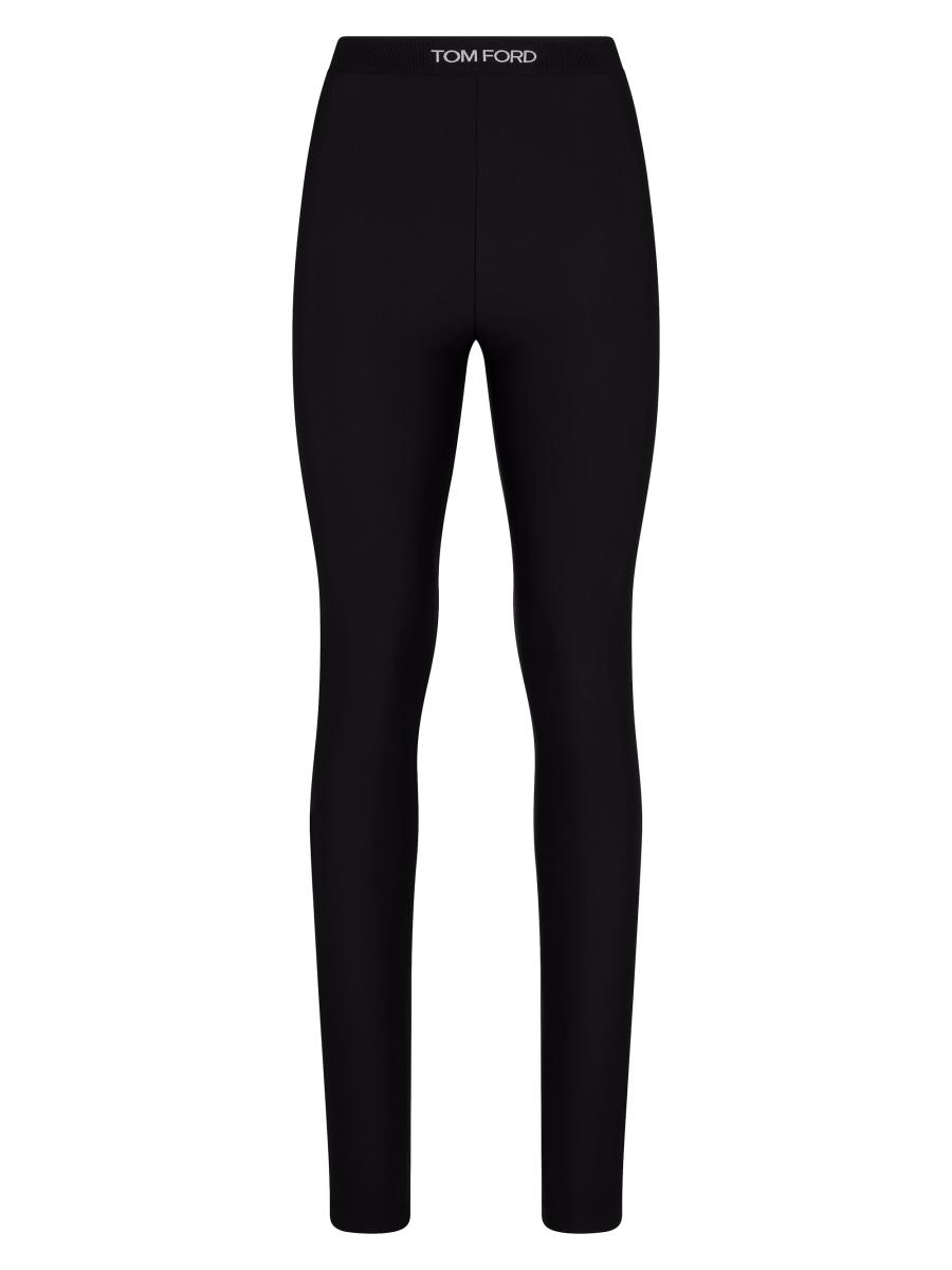 【送料&関税込】Tom Ford Logo Print Cropped Leggins Black TOM FORD Cropped logo-waistband Leggings | Black | FARFETCH