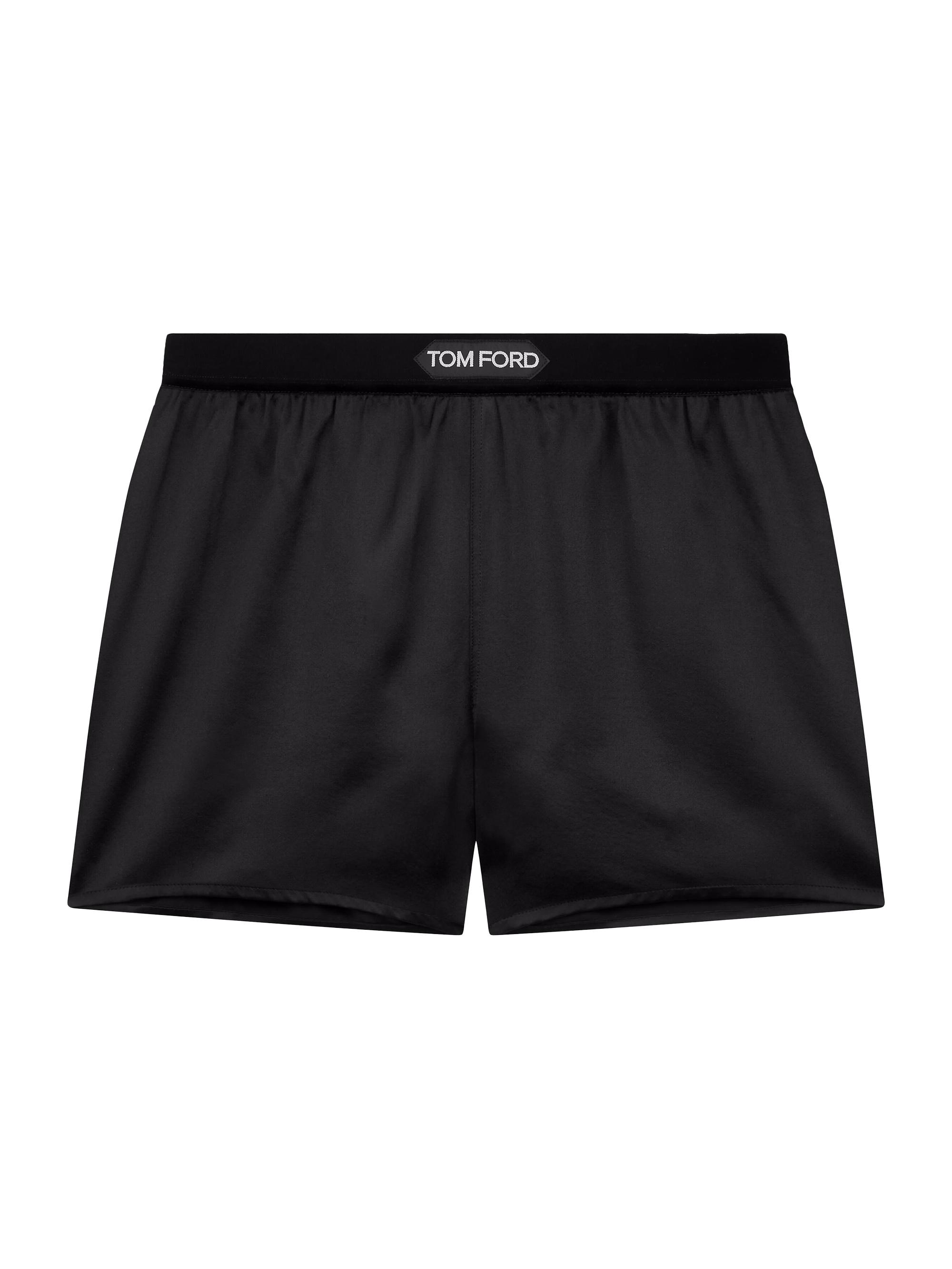 TOM FORD Silk-Blend Logo Shorts | Saks Fifth Avenue