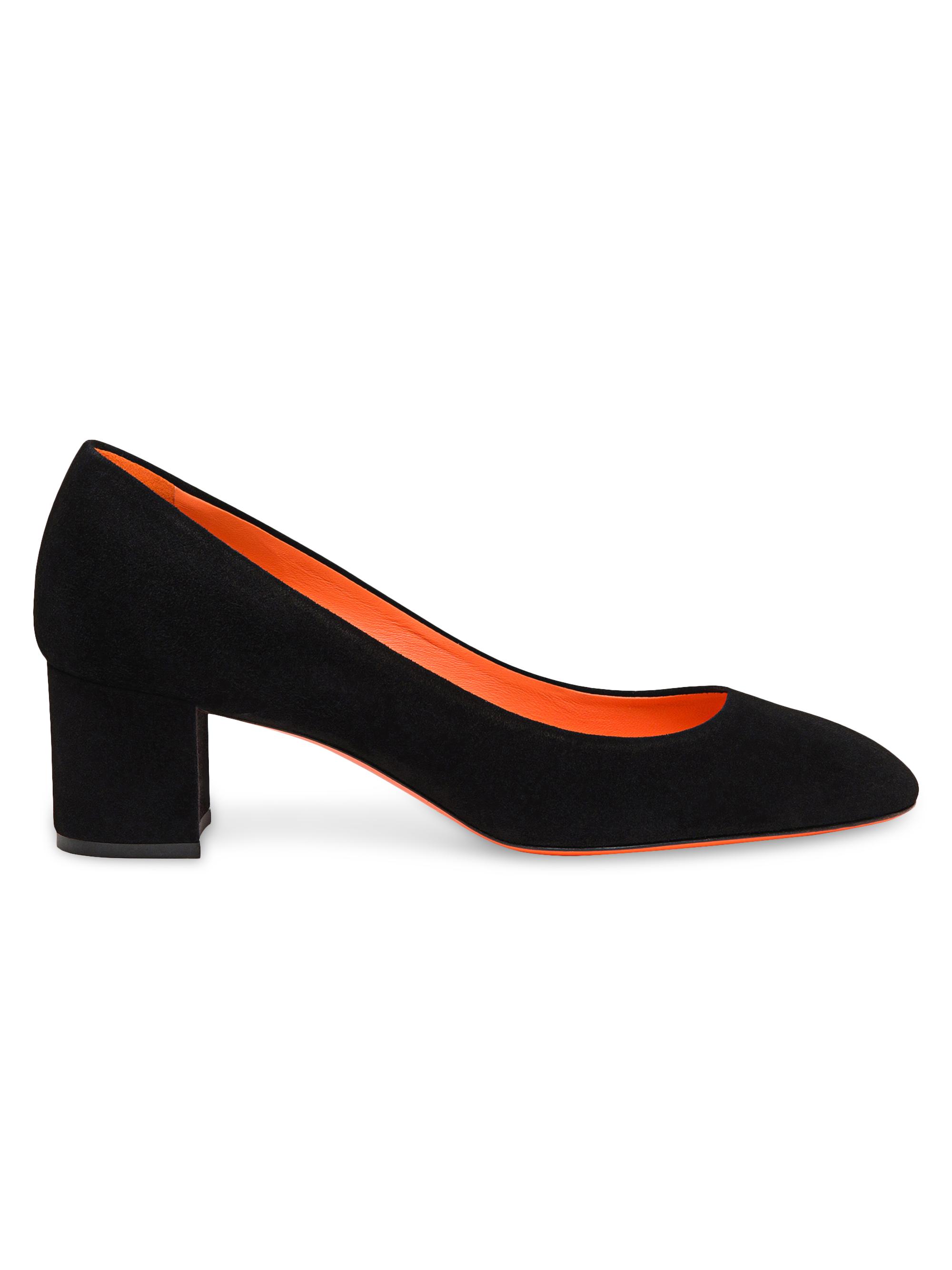 Santoni Women's 50MM Suede Pumps - Black