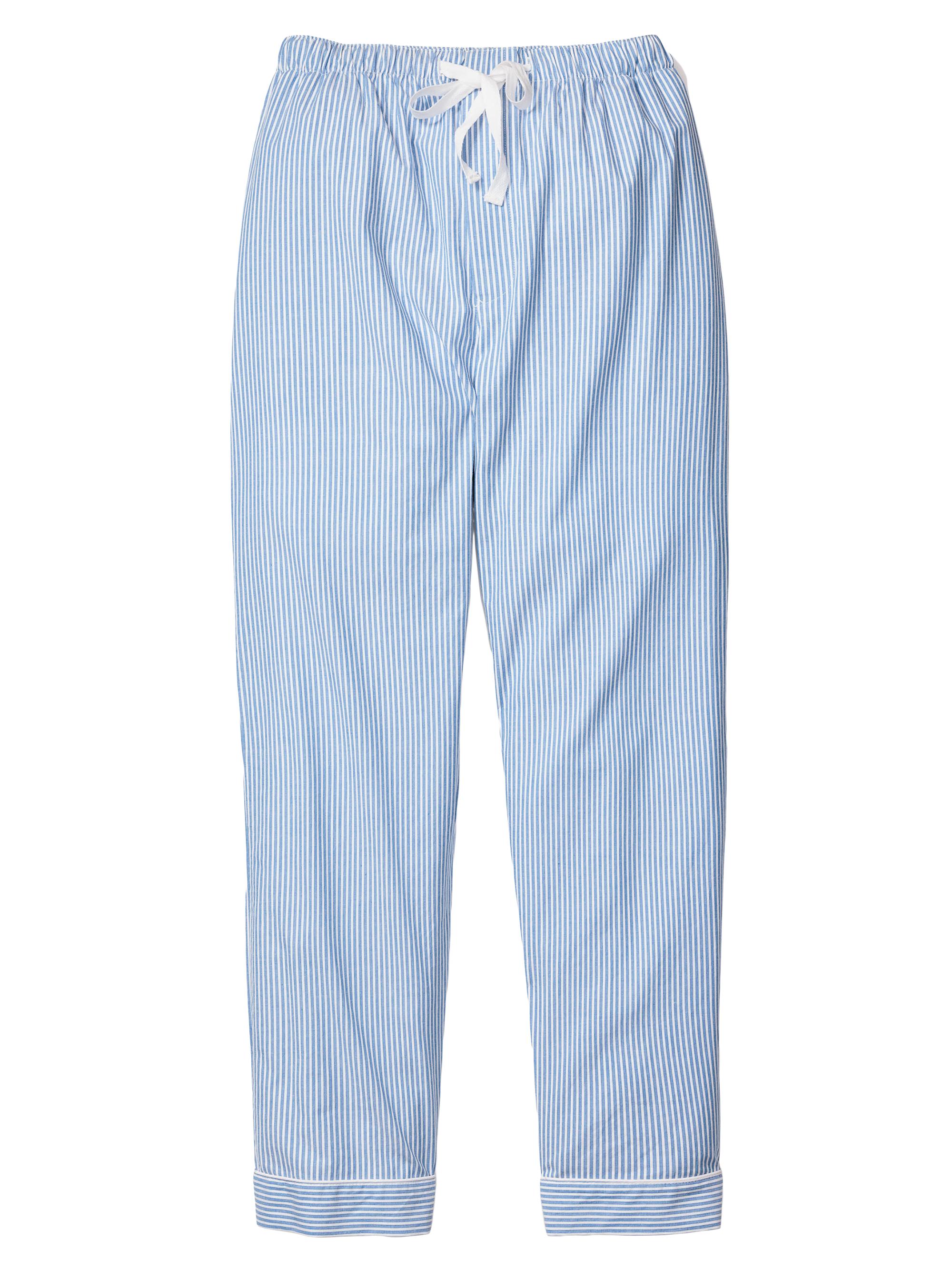 Petite Plume Men's Seersucker Pajama Pants - Blue