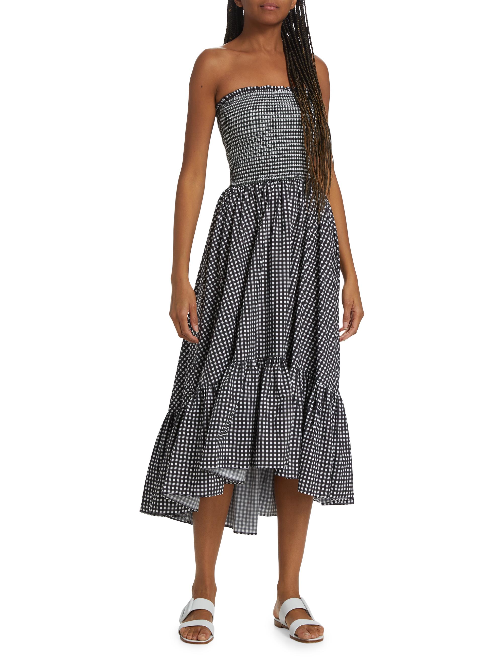 blue dress for baby girl Caroline Constas // Cotton Gingham Dress – VSP Consignment