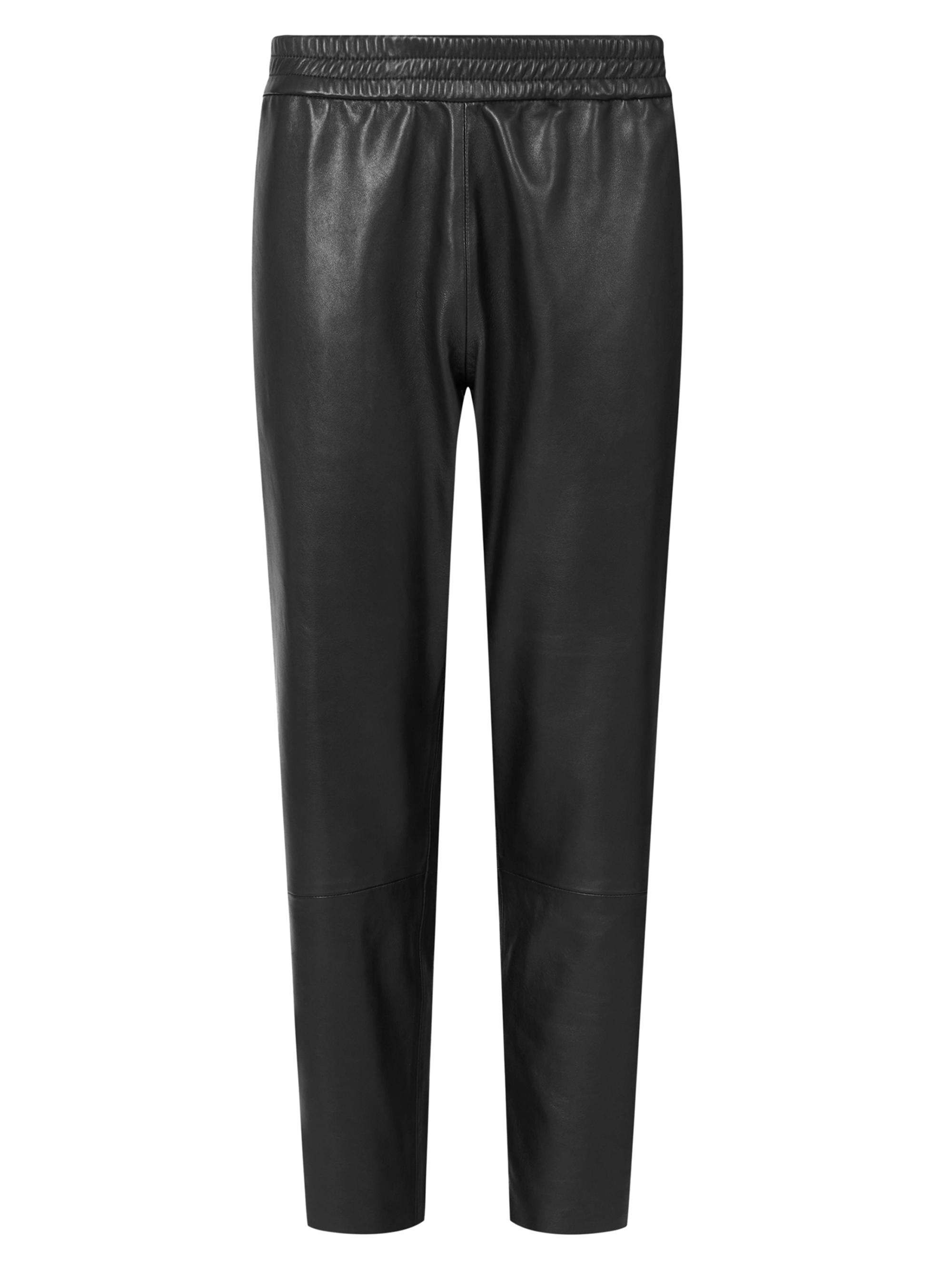AllSaints Jen Cropped Leather Jogger Pants | Saks Fifth Avenue