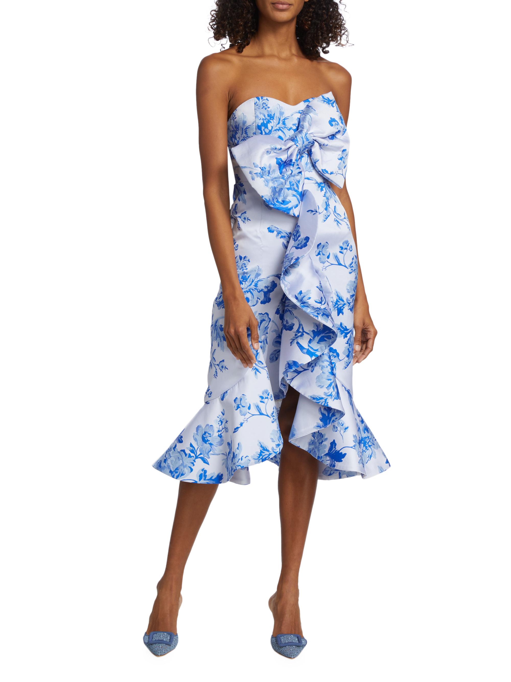 Mestiza New York Stephanie Floral Bow Midi-Dress | Saks