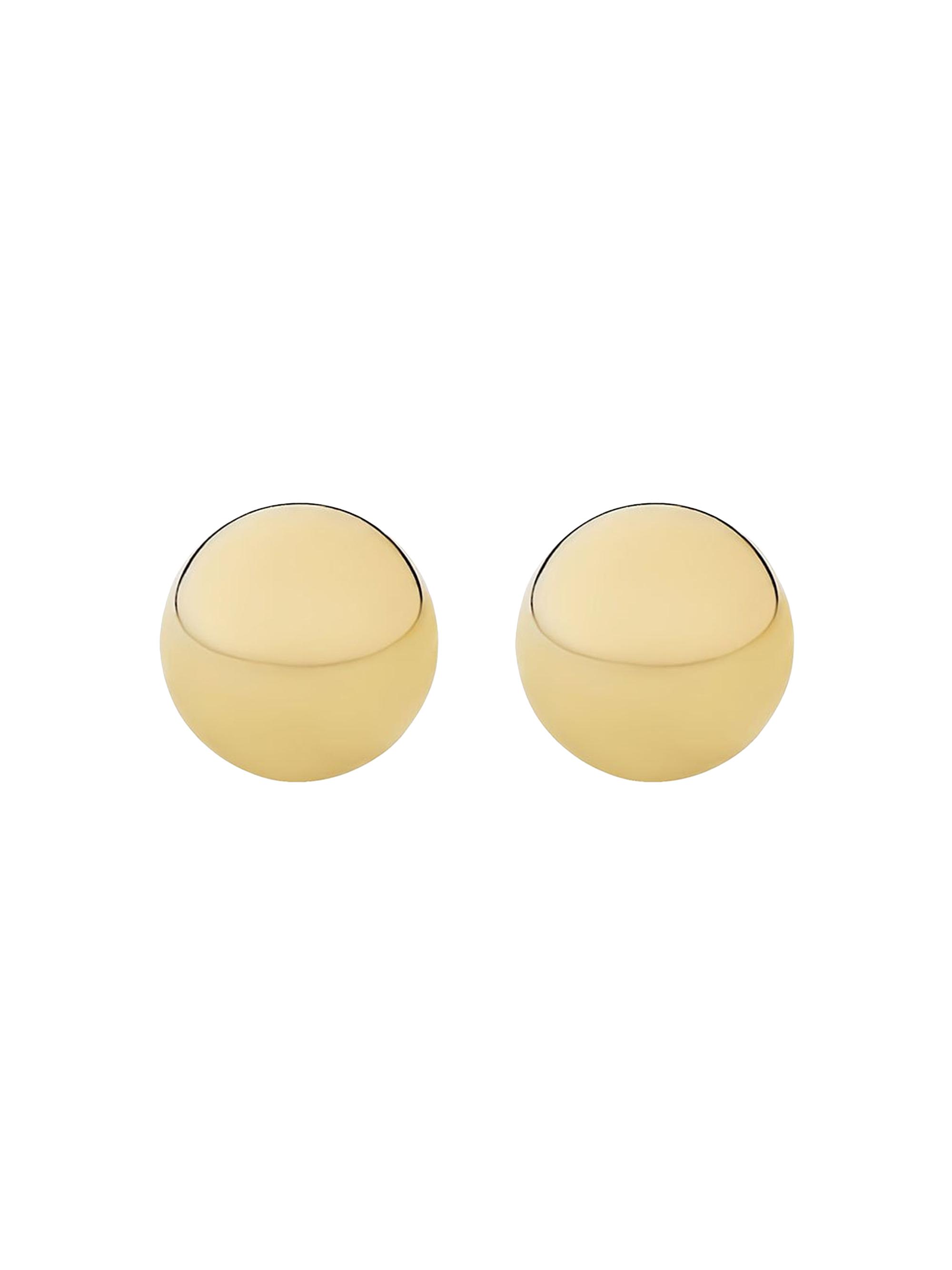 Oradina Women's 14K Yellow Solid Gold Have A Ball Studs - Yellow Gold
