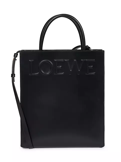 Loewe Men's Logo-Debossed Leather Tote Bag