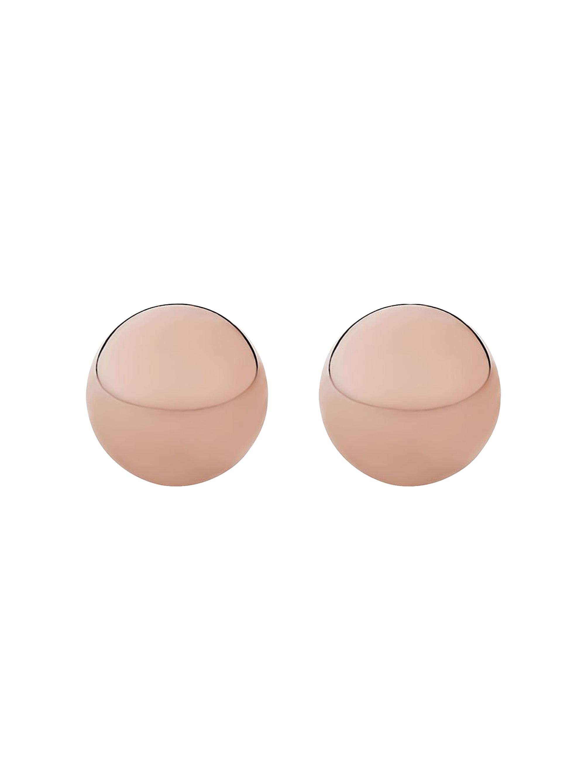 Oradina Women's 14K Rose Solid Gold Have A Ball Studs - Rose Gold