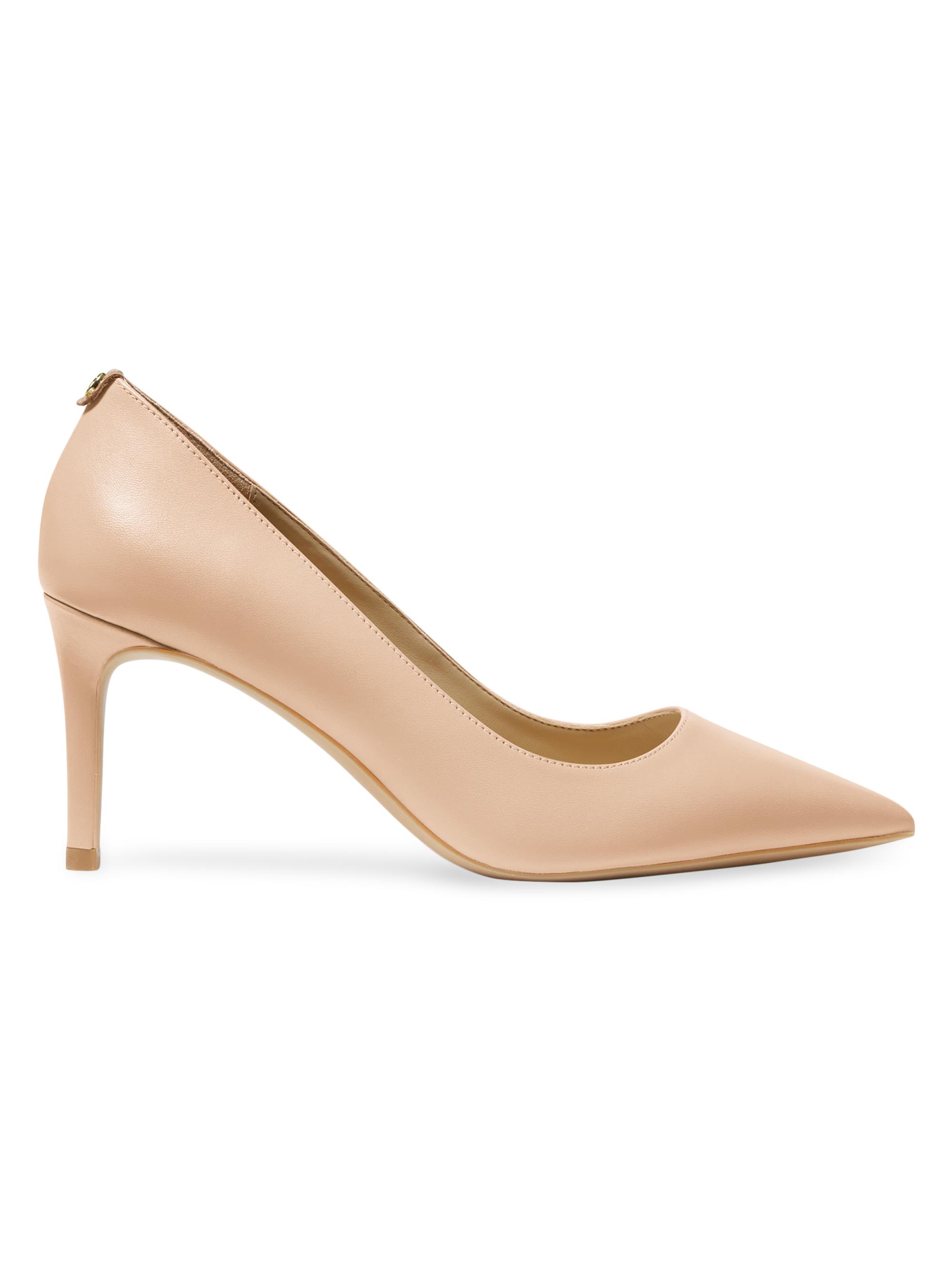 MICHAEL Michael Kors Women's Alina 75MM Leather Pointed-Toe Pumps - Light Blush