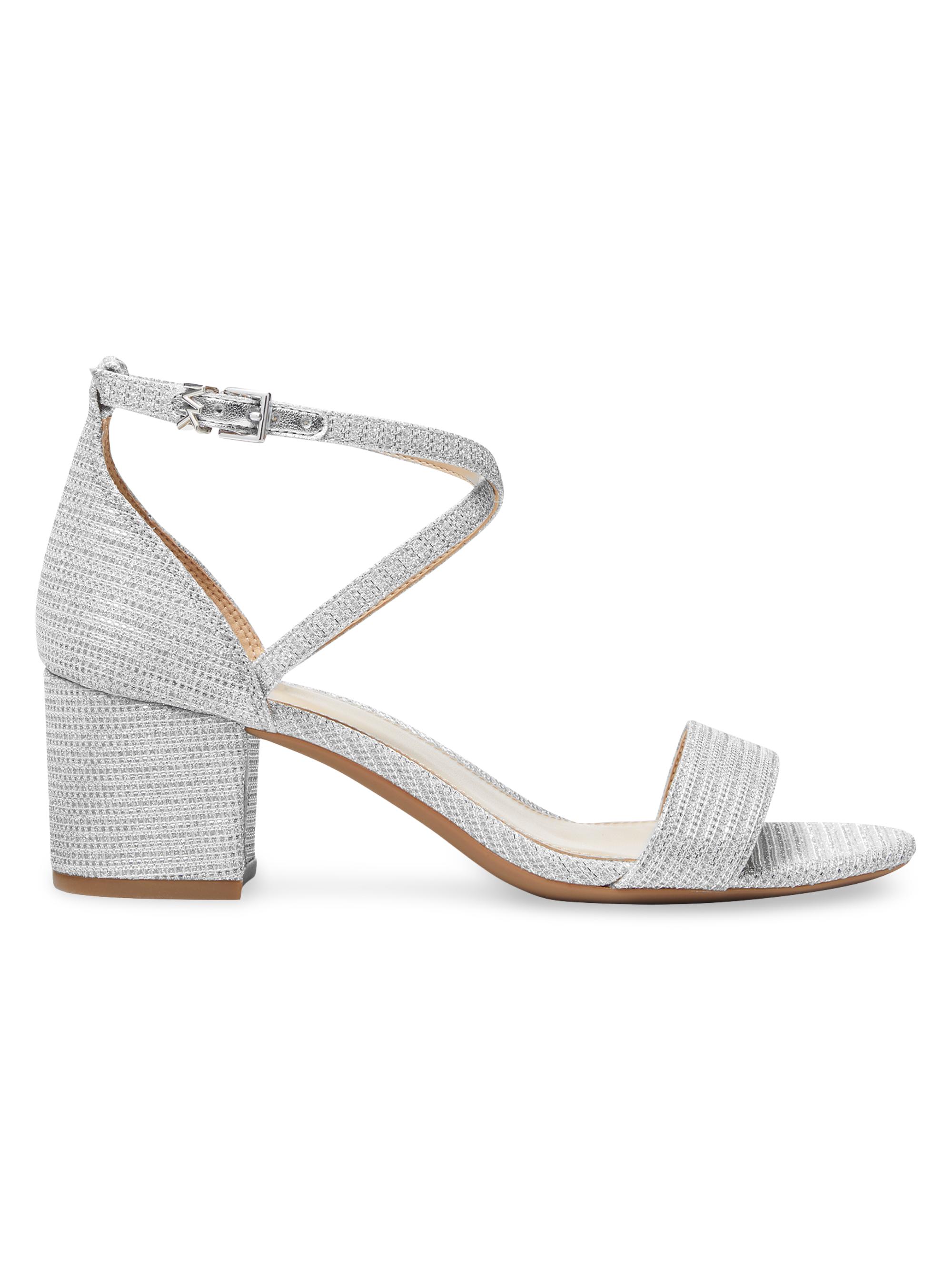 MICHAEL Michael Kors Women's Serena Flex Leather Sandals - Silver