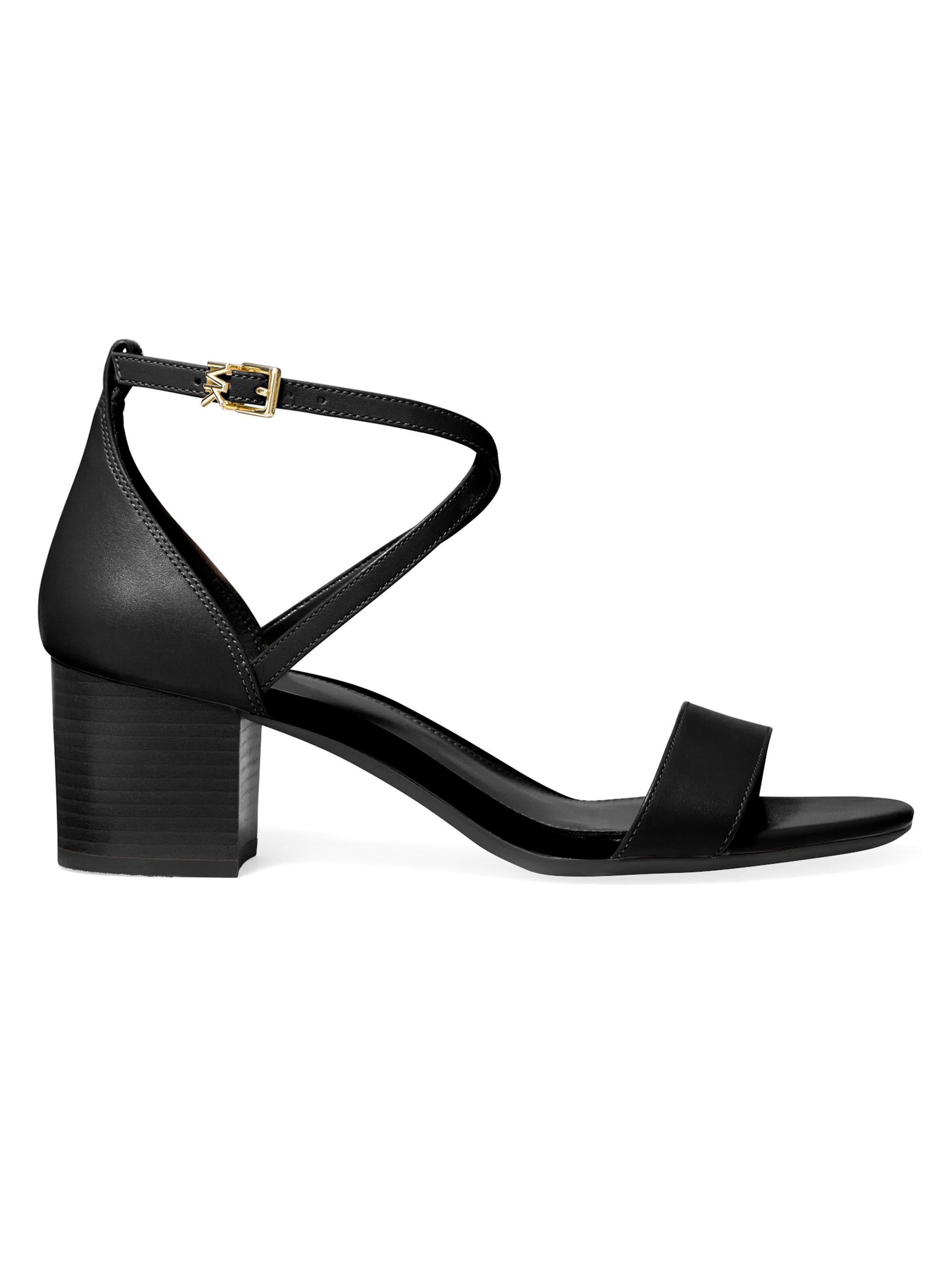 MICHAEL Michael Kors Women's Serena 60MM Leather Criss-Cross Sandals - Black