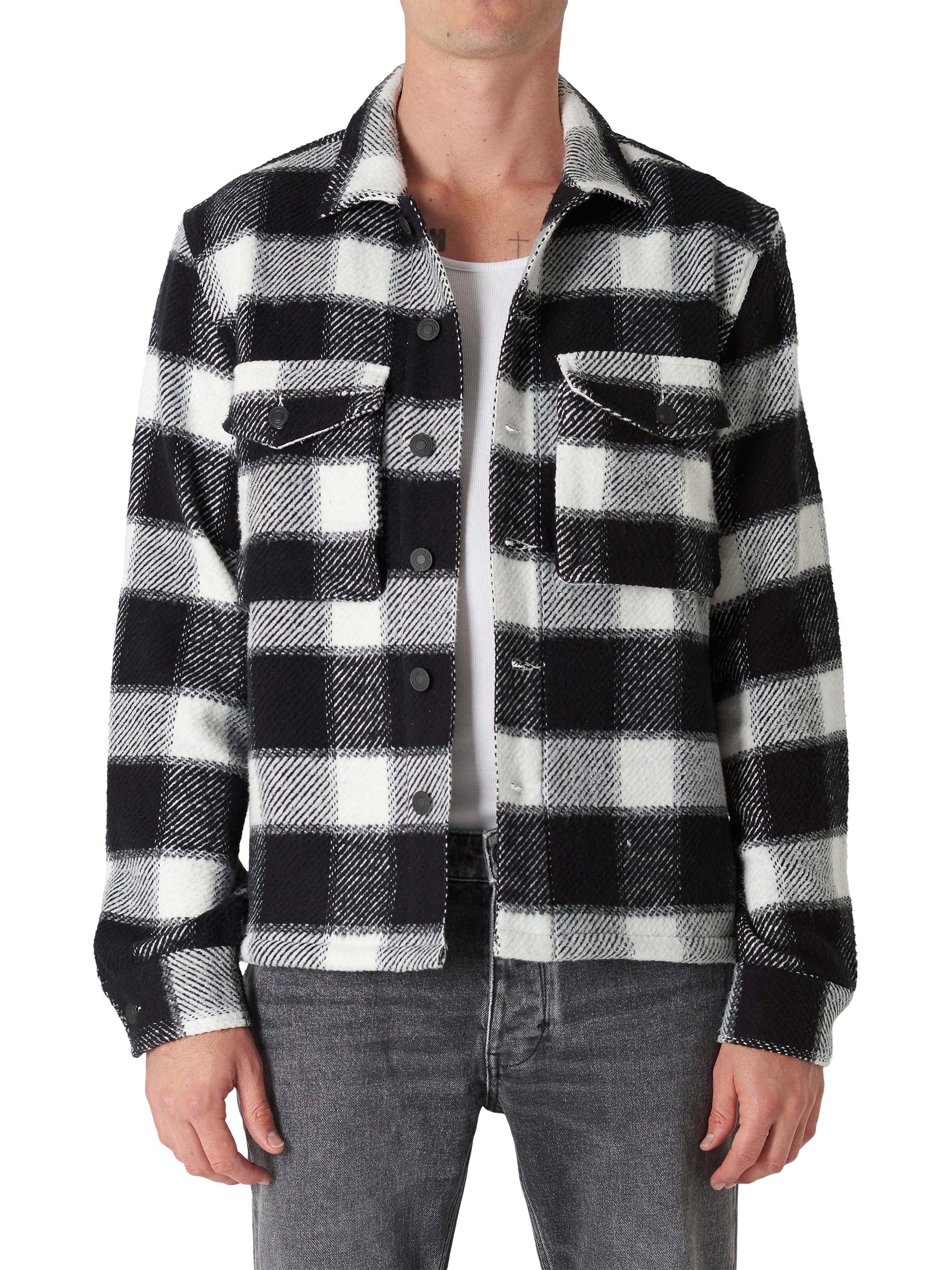 Neuw Denim Men's Miller Check Overshirt - Graphite Check