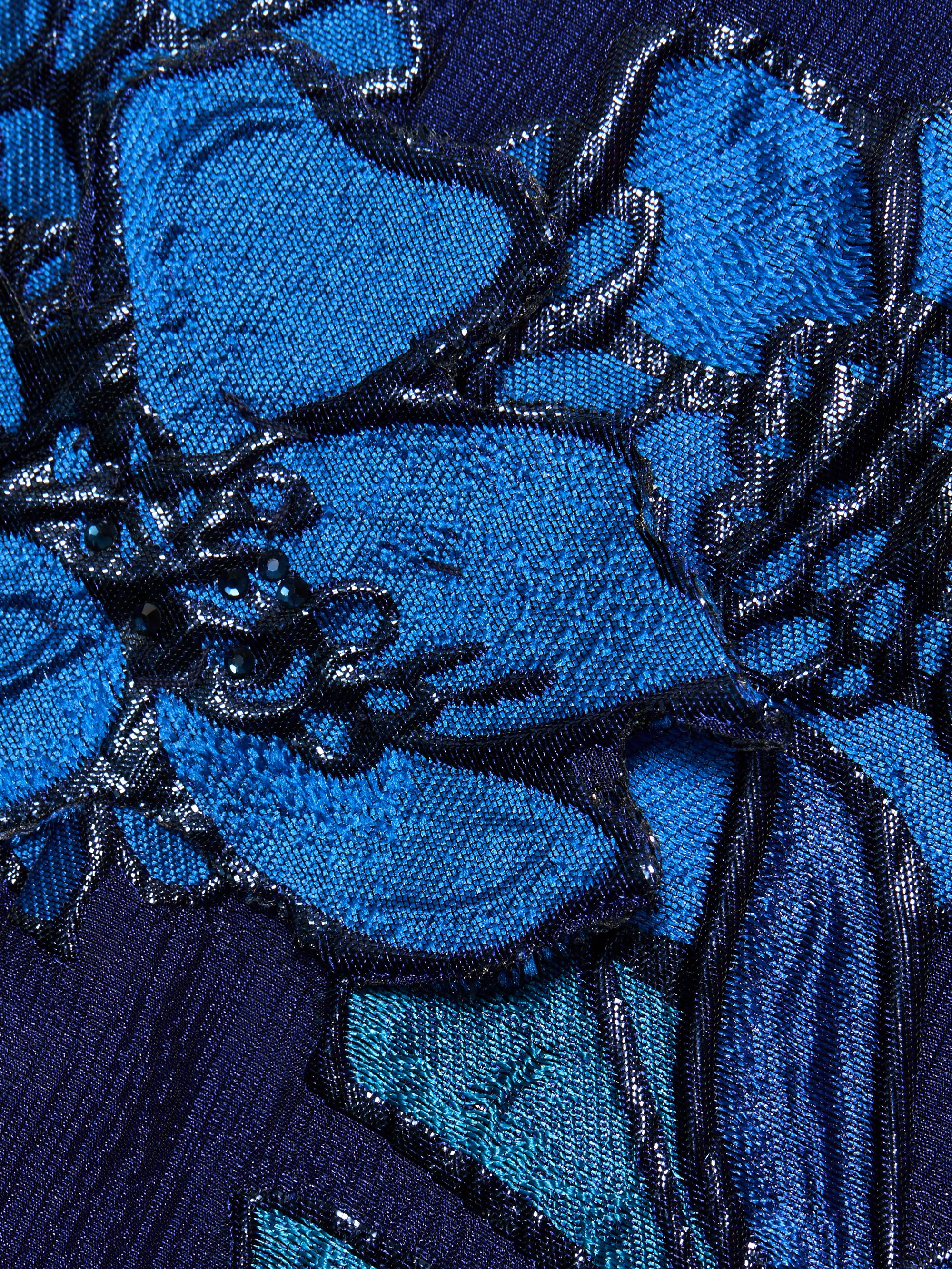 美品♡Rene"Super Stretch Tops"(38 Ｌ・濃紺) Rene Ruiz Collection Strapless Floral Jacquard Mermaid Gown | Saks