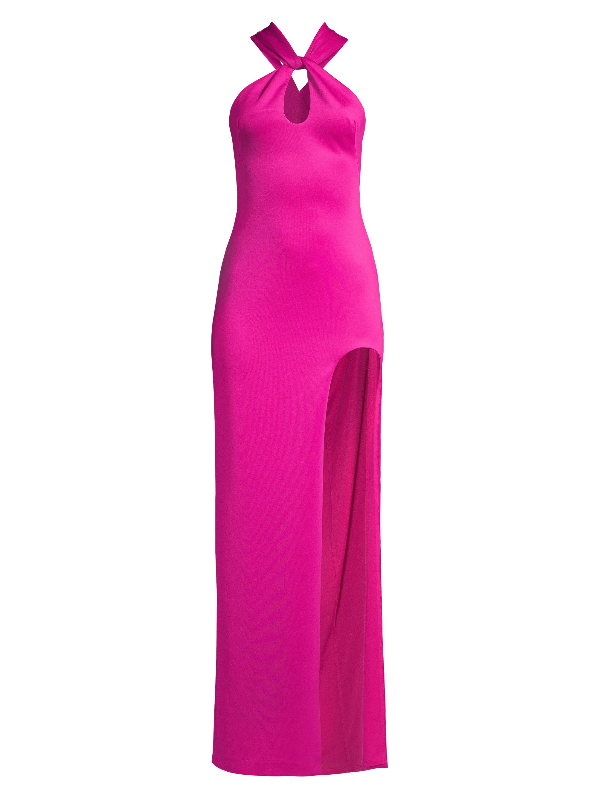 Black Halo Women's Eve Taya Twisted Halterneck Gown - Vibrant Pink