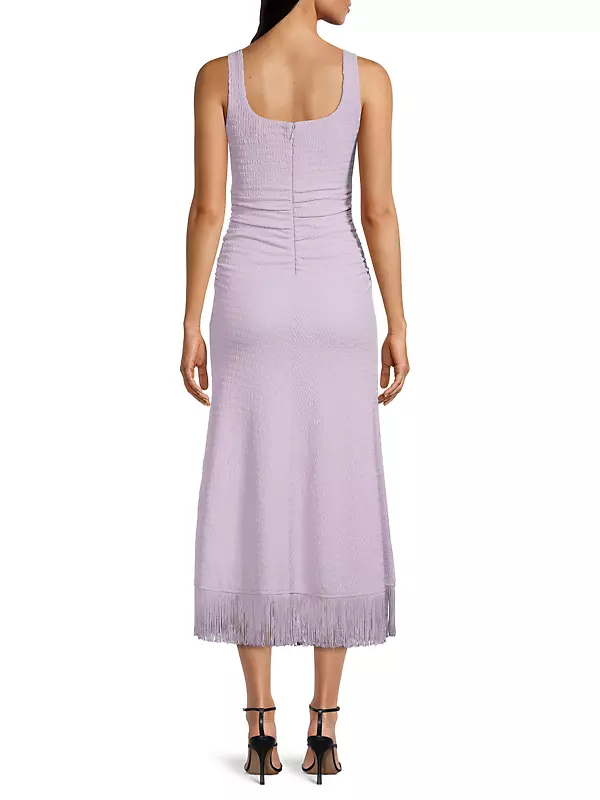 Likely Women's Nino Fringe-Trim Midi-Dress - Lilac - Size 0