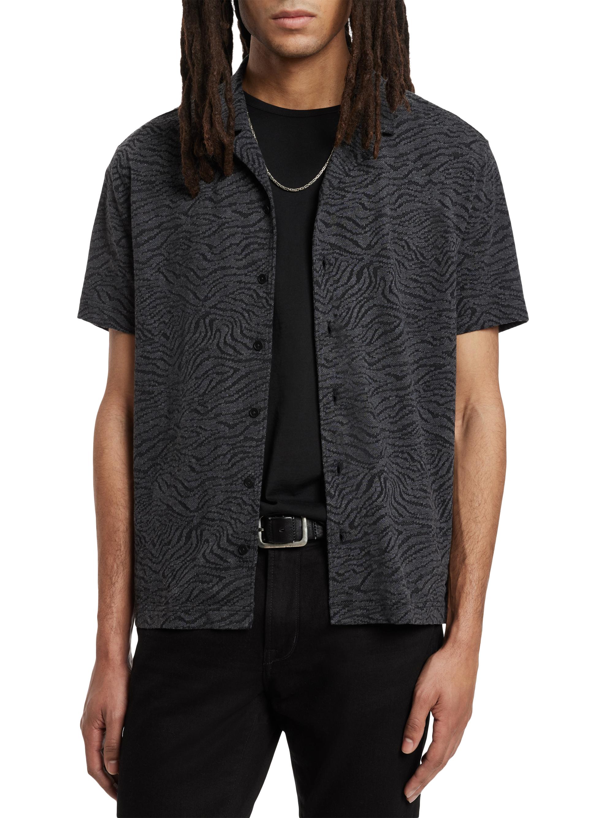 John Varvatos Lawrence Jacquard Cotton-Blend Shirt | Saks Fifth Avenue