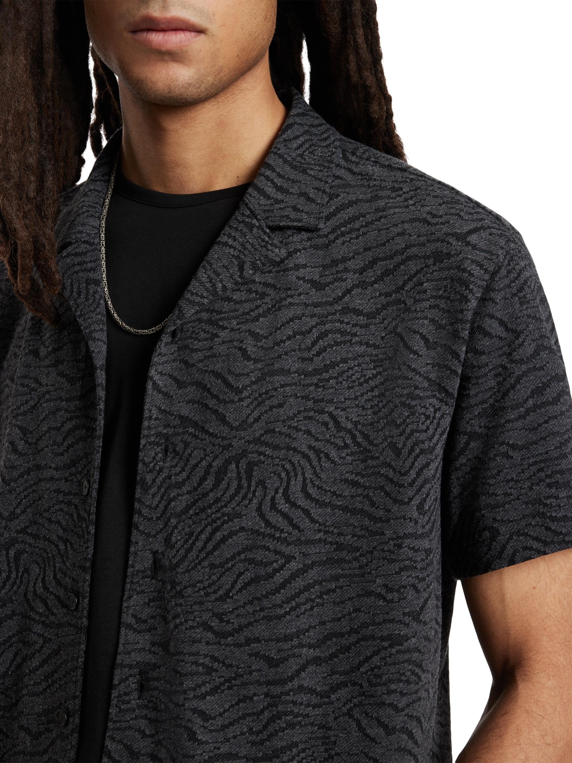 John Varvatos Lawrence Jacquard Cotton-Blend Shirt | Saks Fifth Avenue