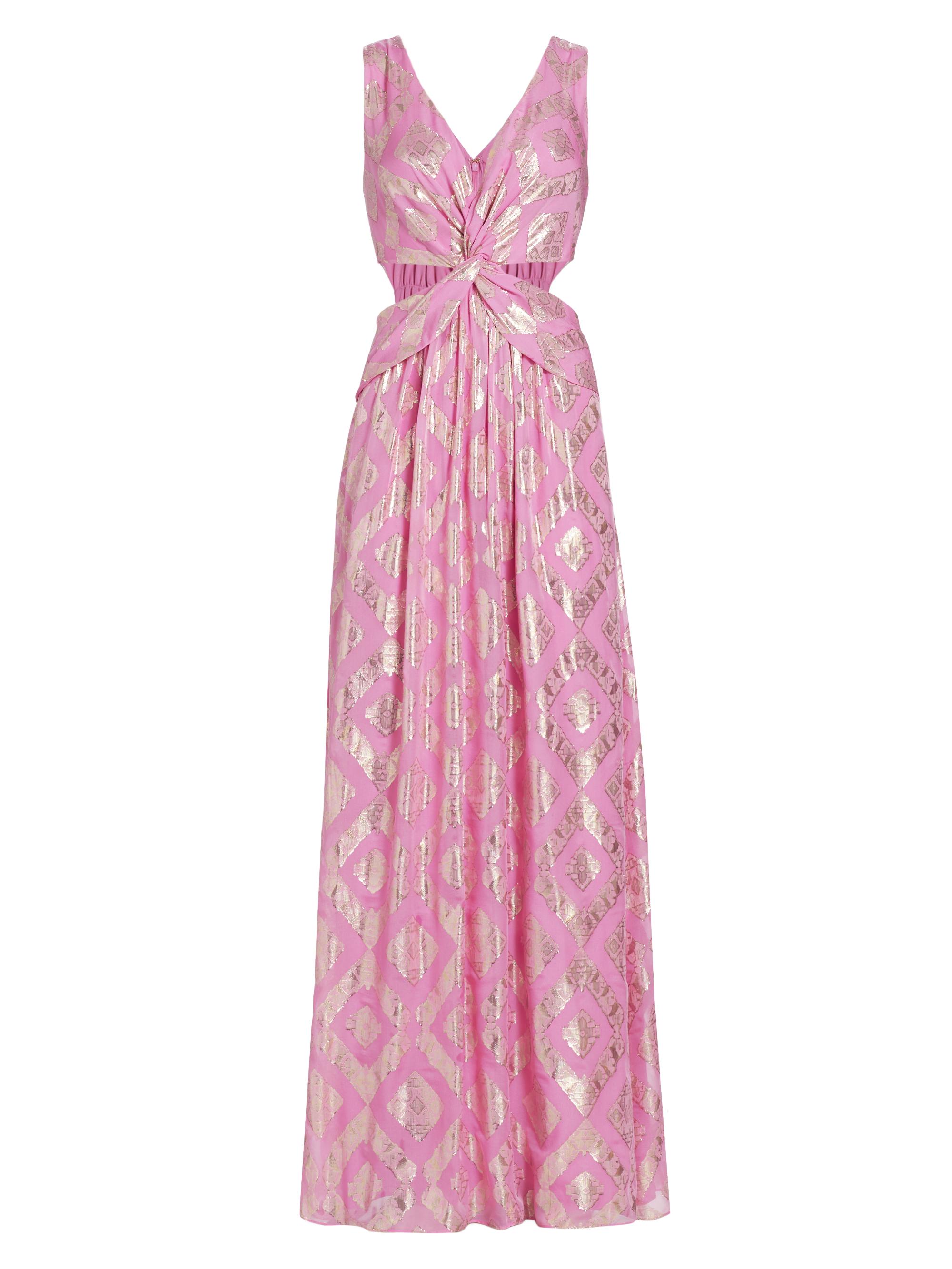 Ramy Brook Women's Irene Metallic Floor-Length Gown - Pink Orchid Metallic Geo