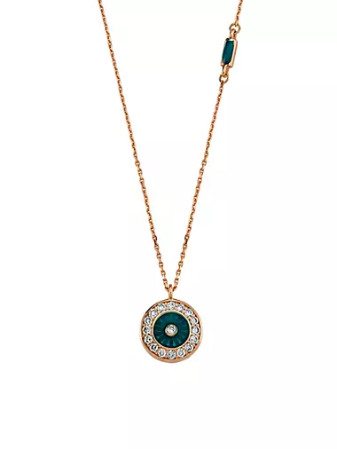 Guardian 14K Rose Gold & 0.11 TCW Diamond Evil Eye Pendant Necklace