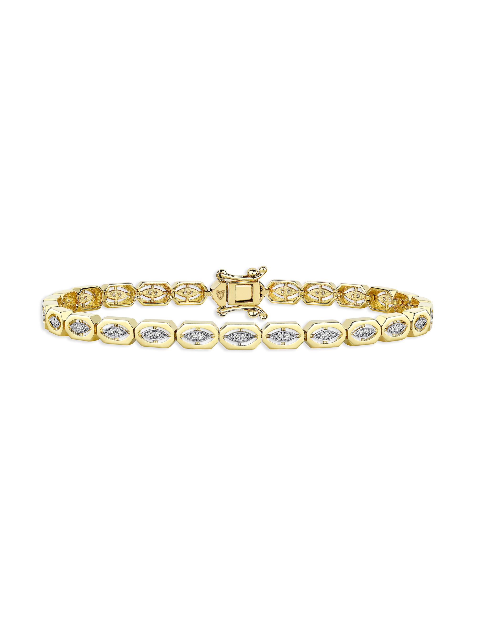 Melis Goral Women's Focus Two-Tone 14K Gold & 0.33 TCW Diamond Bracelet - Gold