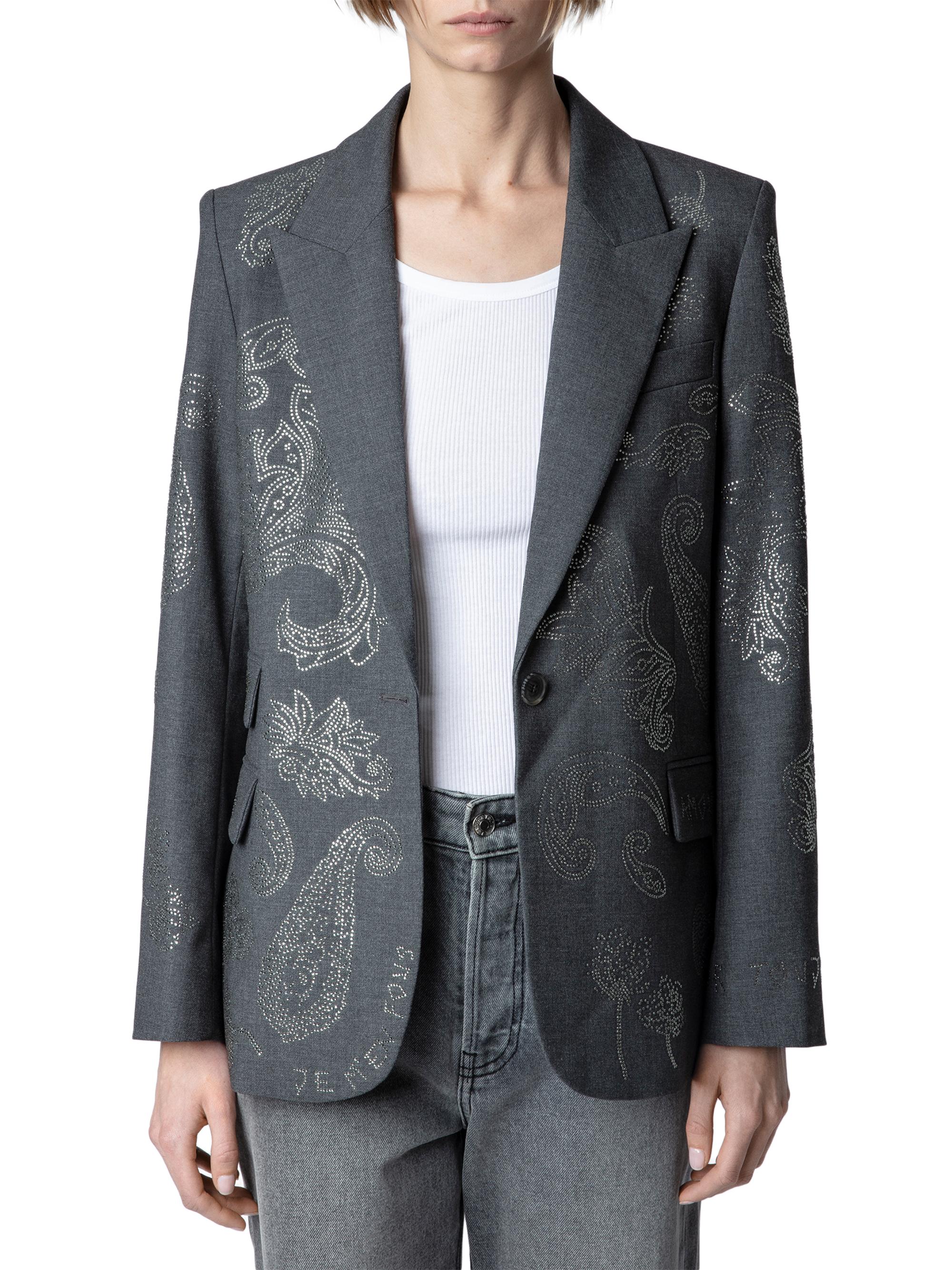Zadig Voltaire Venus Tailleur Paisley Crystal Blazer Saks Fifth