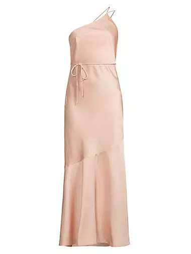 Significant Other Lana Cowl-Neck Tie-Back Satin Maxi Dress
