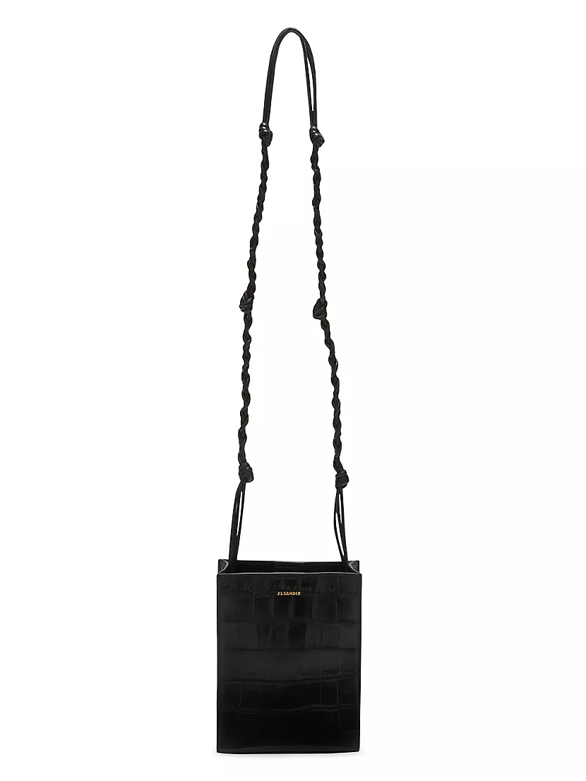 Shop Jil Sander Small Tangle Leather Crossbody Bag | Saks Fifth 