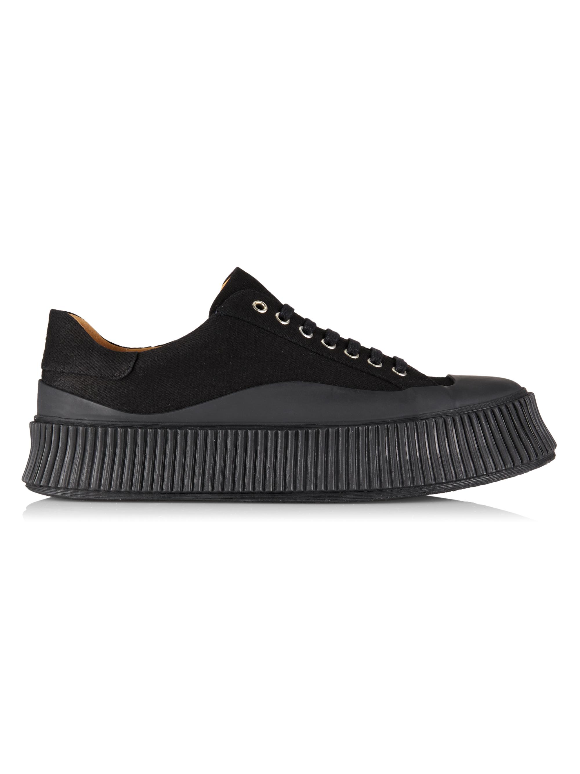 Jil Sander Men's Chunky Low-Top Sneakers - Black