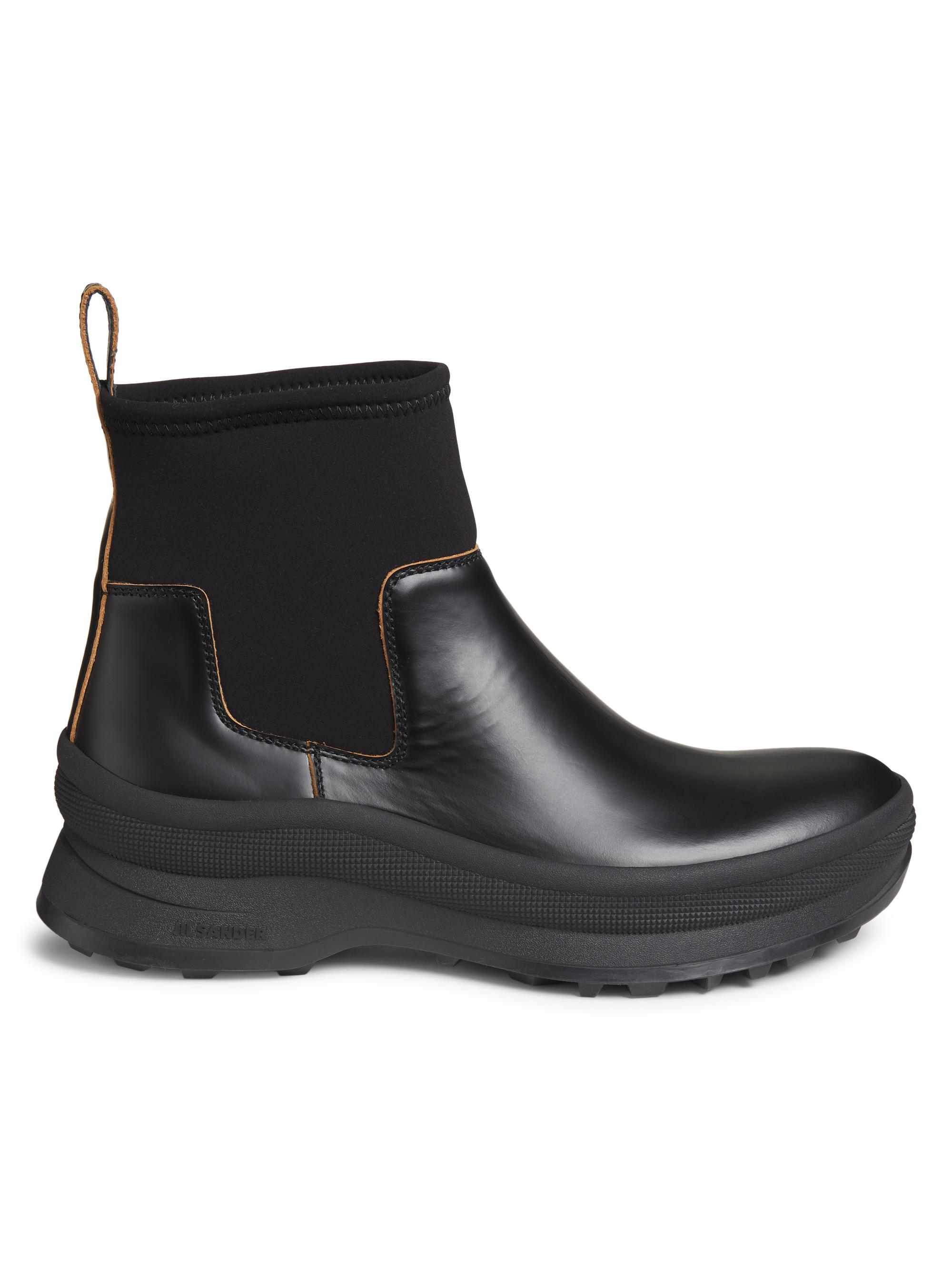 Jil Sander leather ankle boots - Black