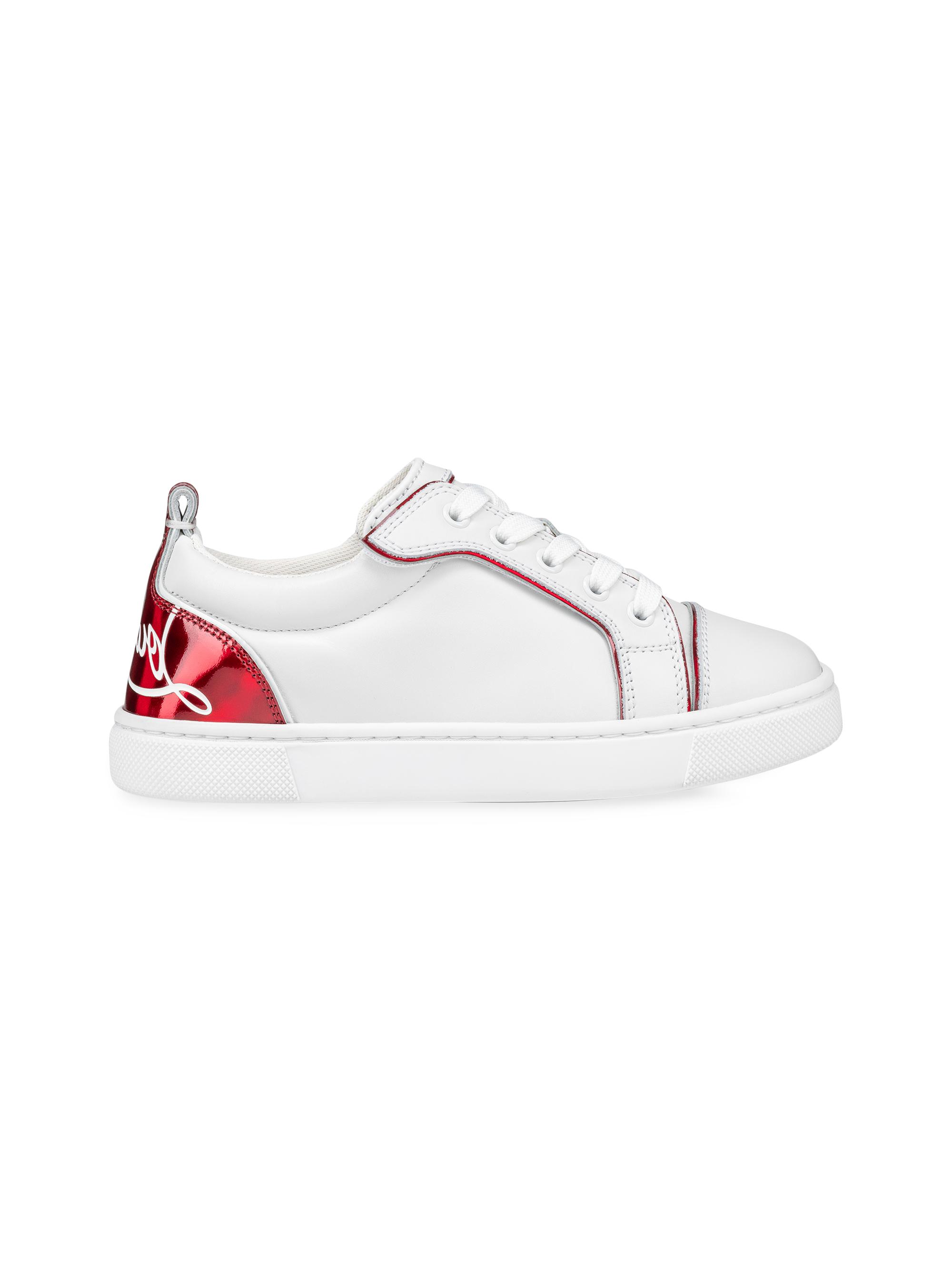 Christian Louboutin Little Kid's & Kid's Funnyto Low-Top Sneakers - White 10 (Toddler)