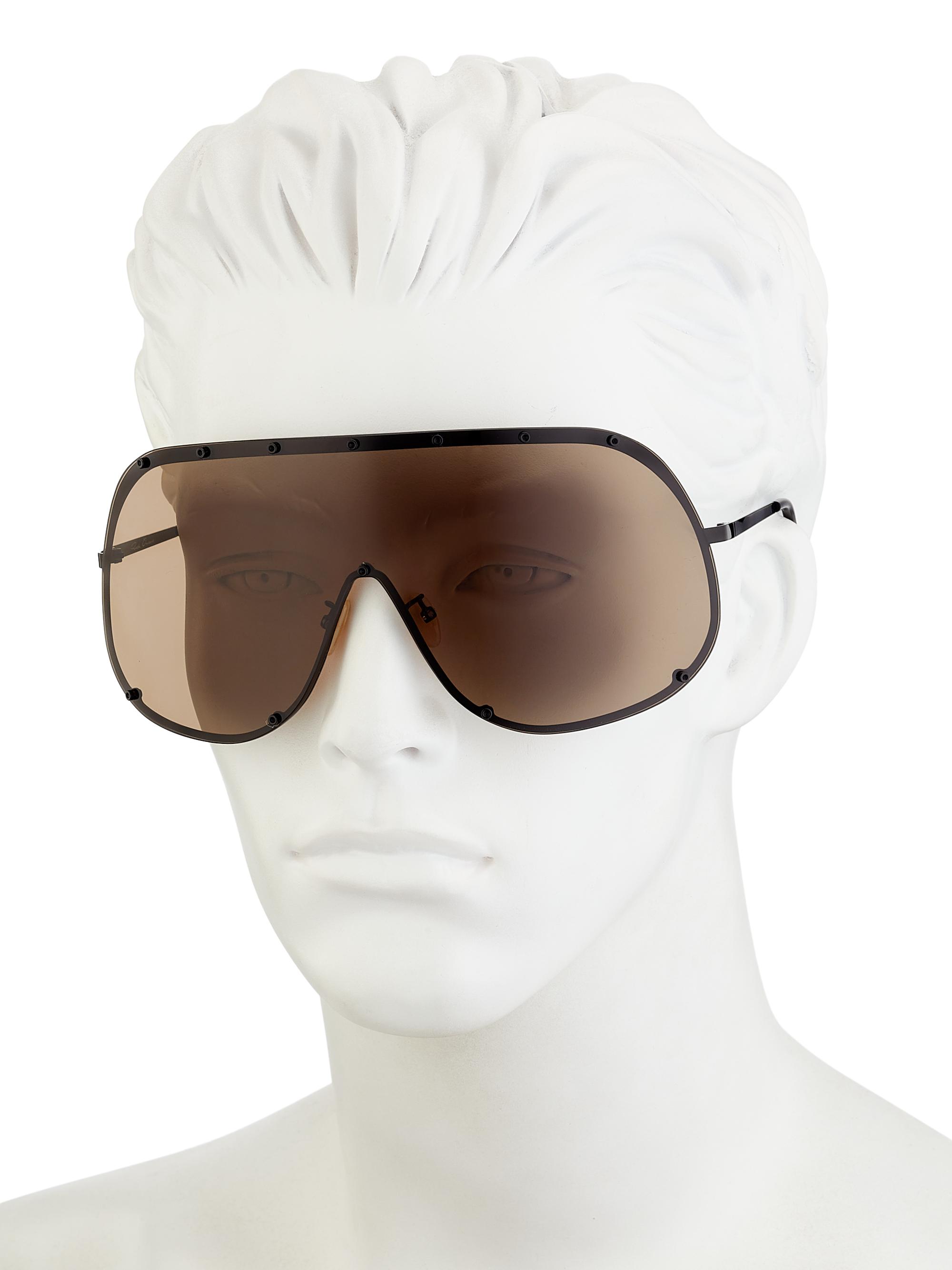 Rick Owens 60MM Mirrored Shield Sunglasses | Saks Fifth Avenue