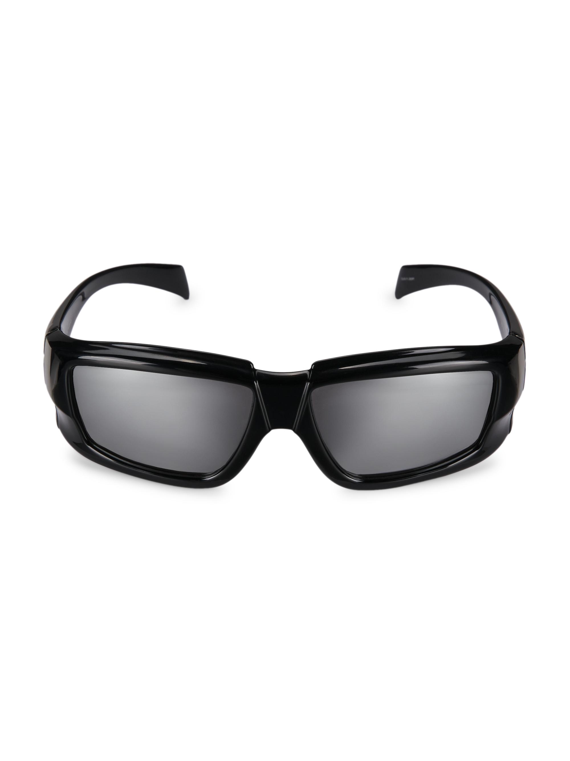 Rick Owens 55MM Mirrored Rectangular Sunglasses | Saks Fifth Avenue