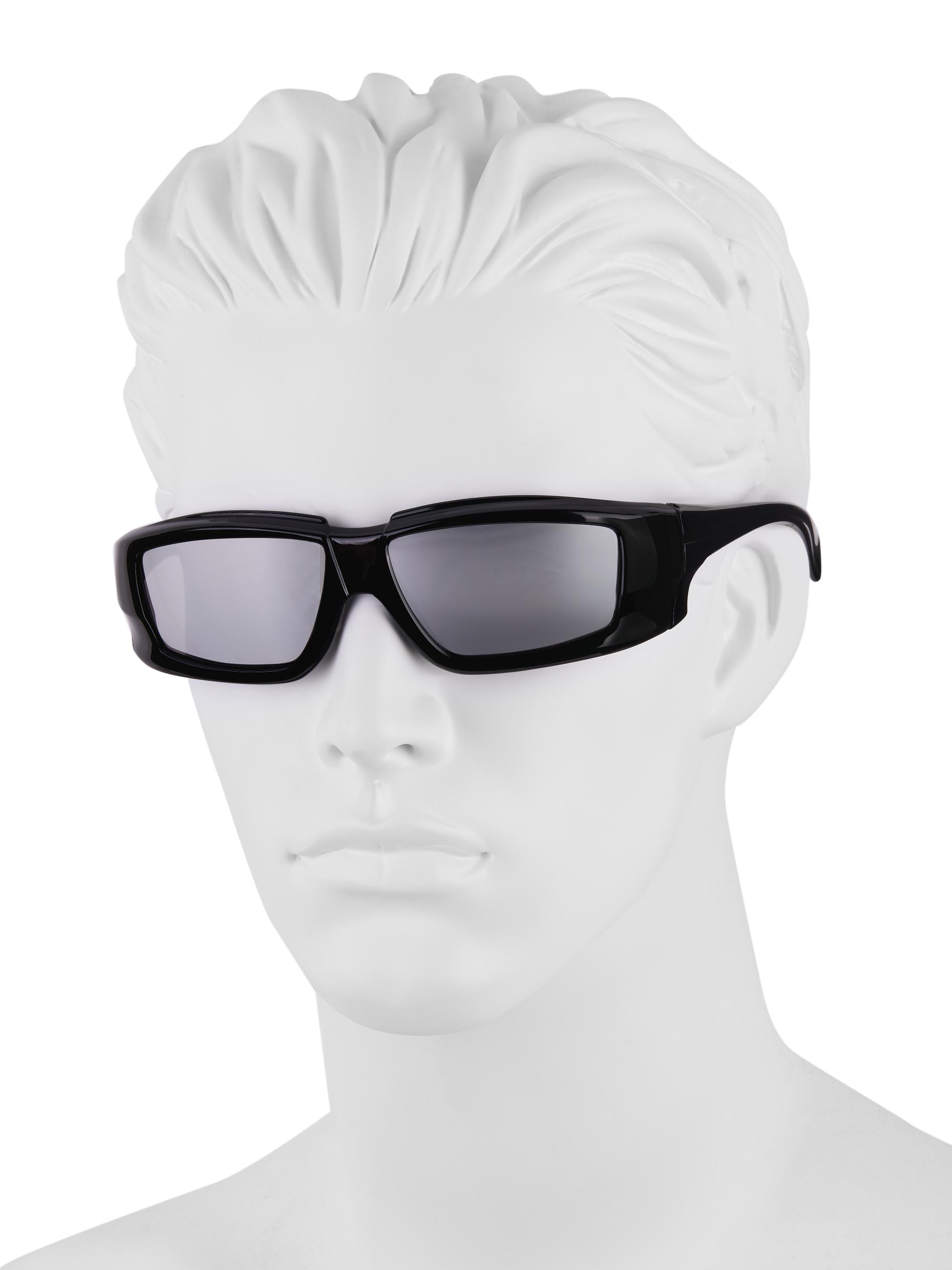 Rick Owens 55MM Mirrored Rectangular Sunglasses | Saks Fifth Avenue