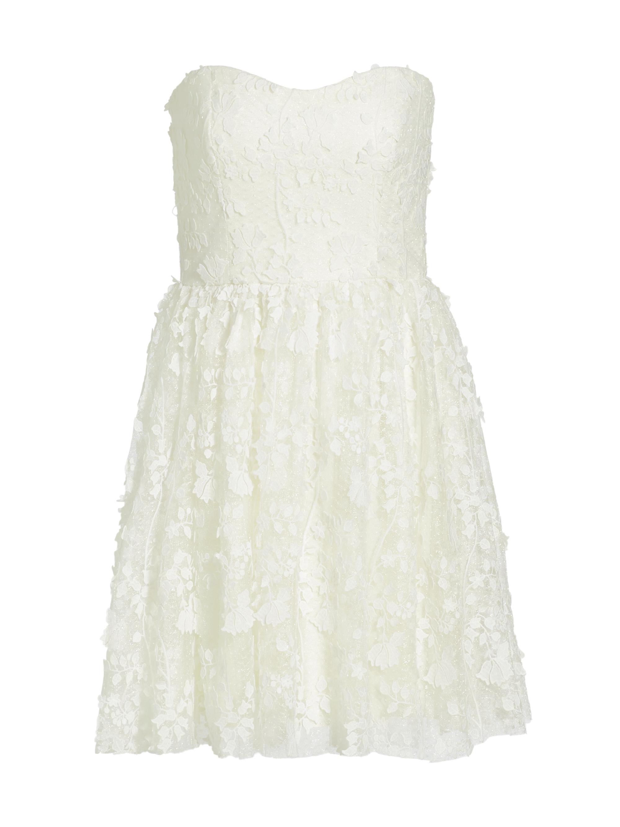 ML Monique Lhuillier Women's Strapless Embroidered Tulle Minidress -