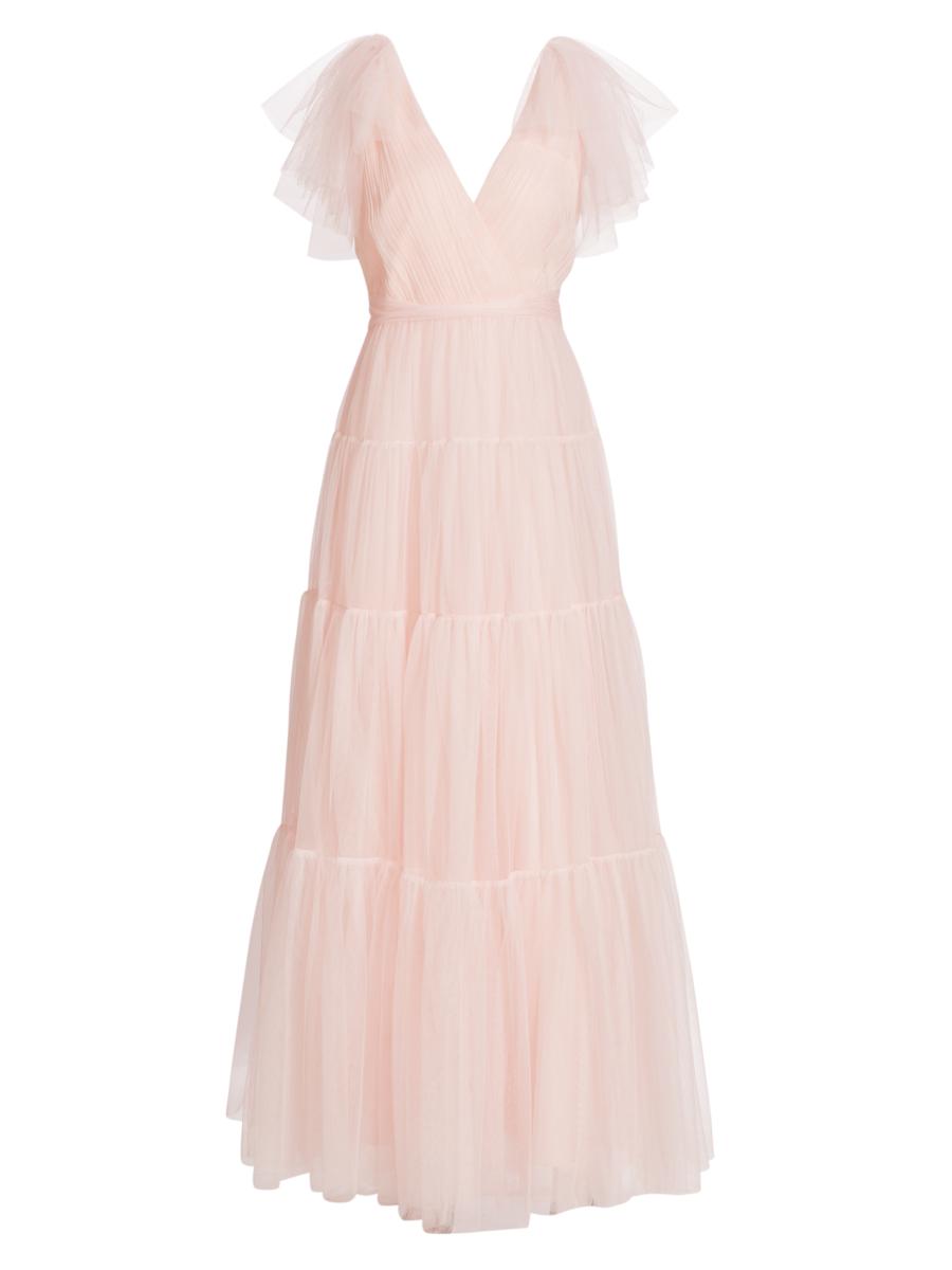 strapless open back dress ML Monique Lhuillier Imara Satin Midi Dress main image 0