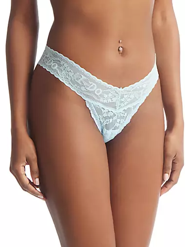 I Do Shimmer Lace Low-Rise Thong