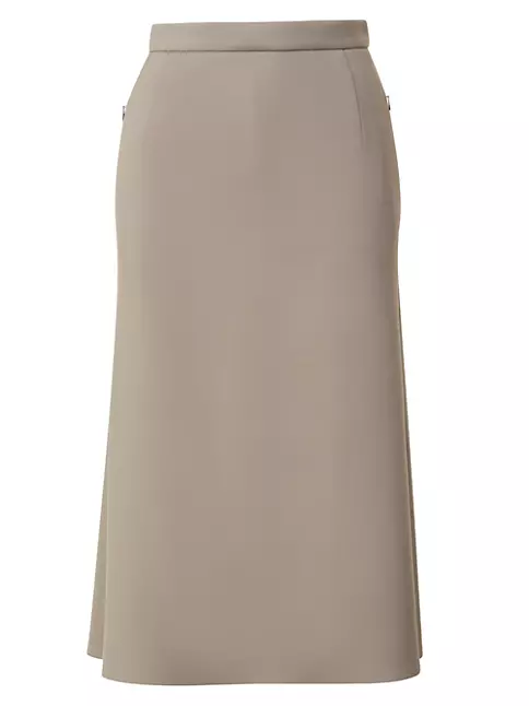 Shop Akris Neoprene Back-Godet Midi-Skirt | Saks Fifth Avenue