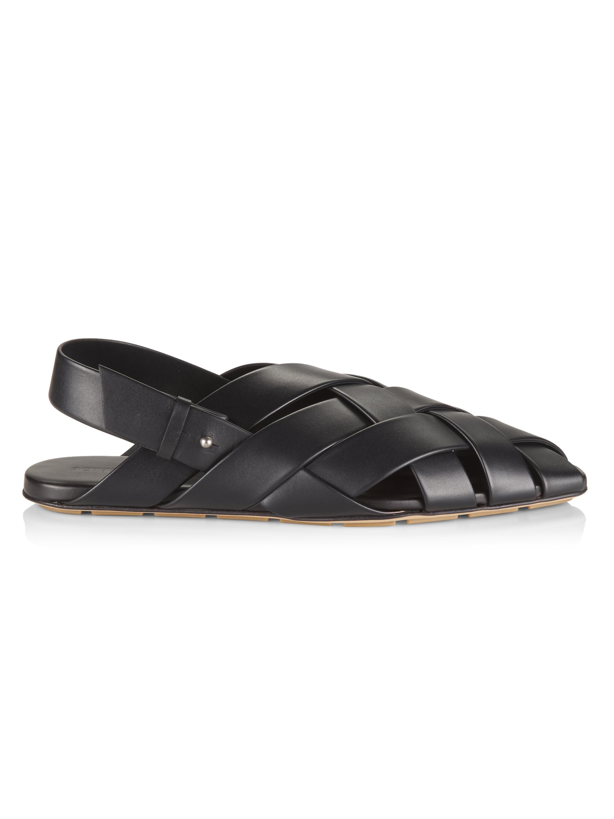 Bottega Veneta Men's Alfie Slipper Sandals - Black