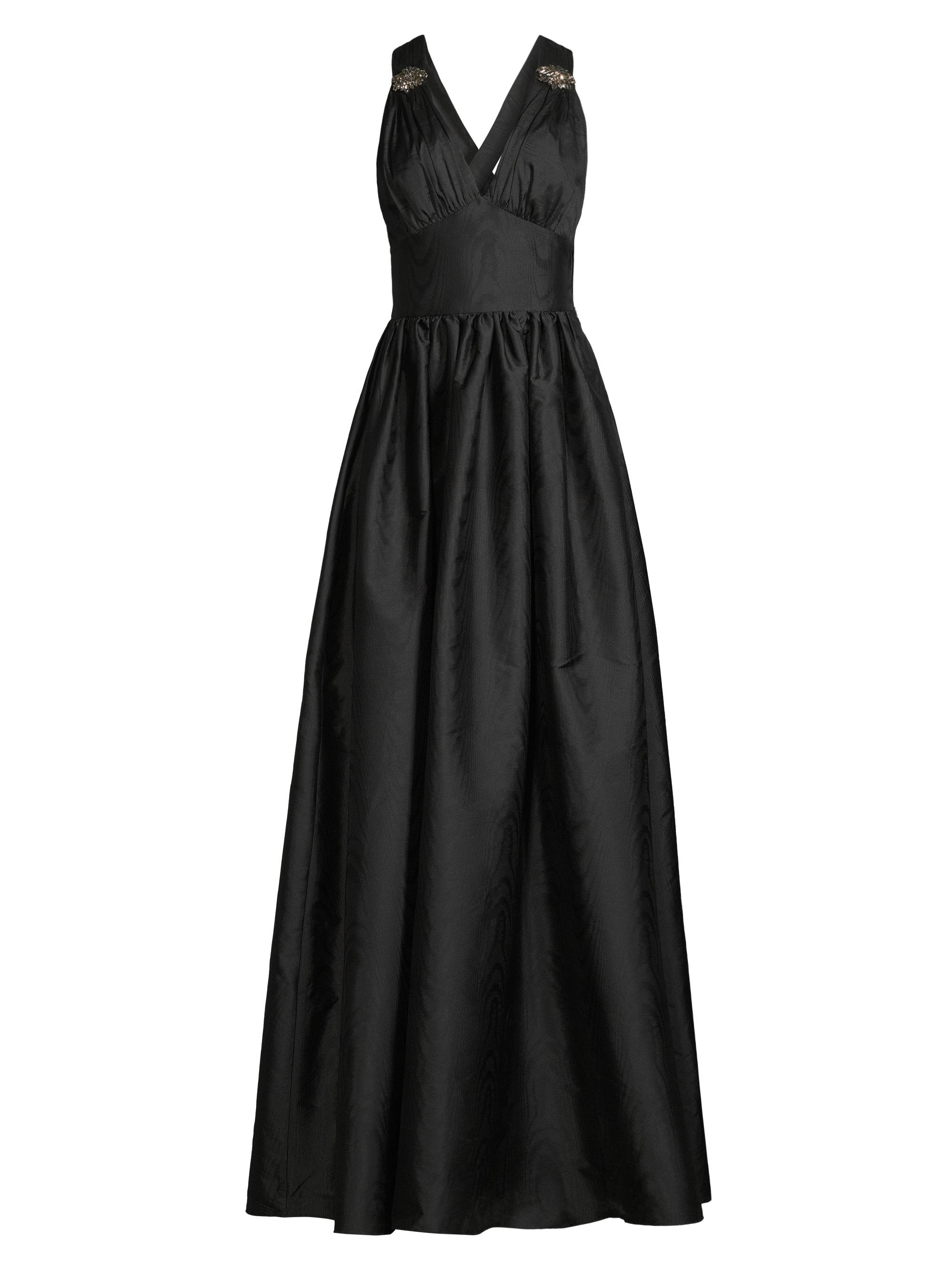 Sachin & Babi Women's Kenzia Brooch Moire Gown - Black